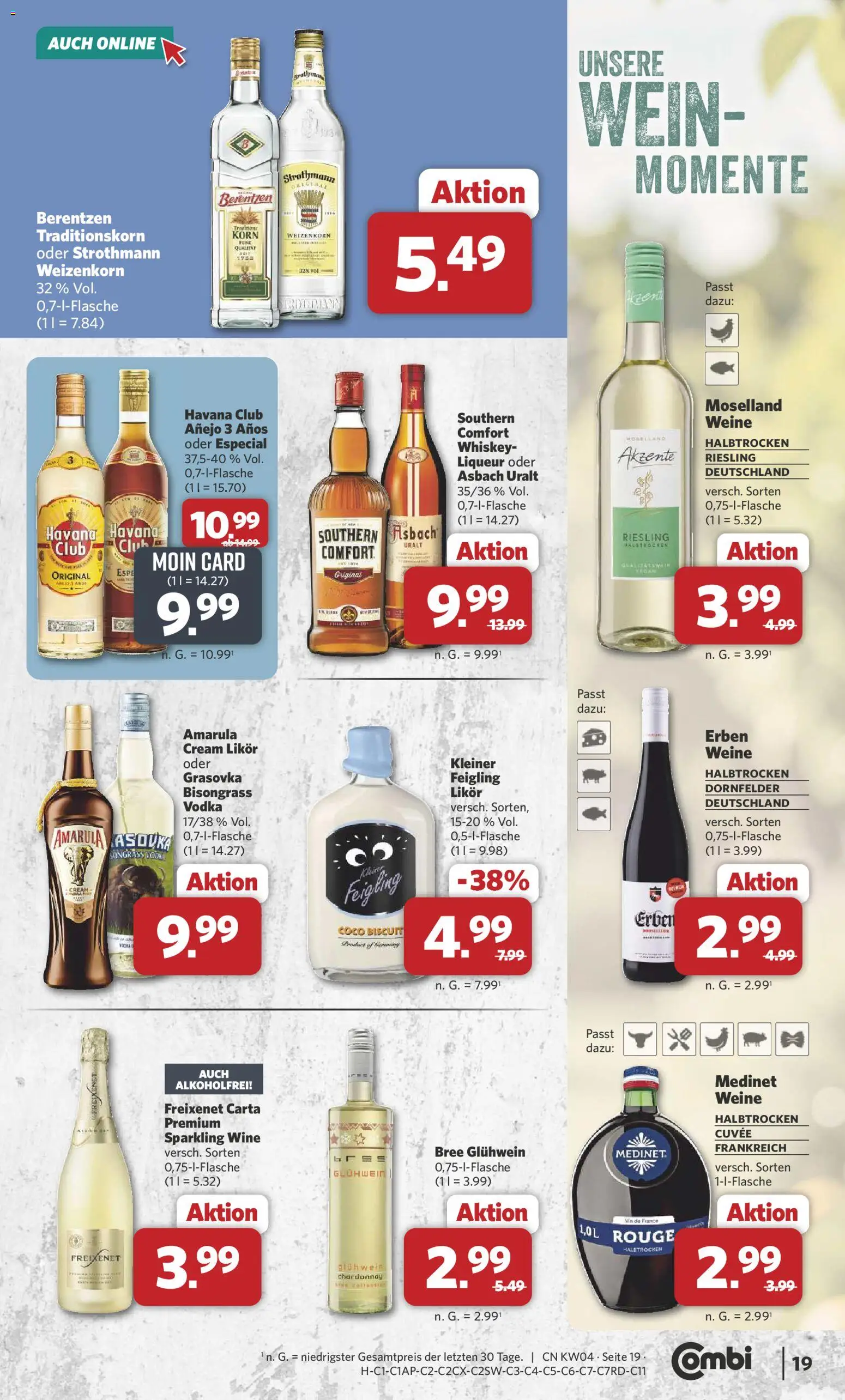 Combi Prospekt 	 – gültig ab 19.01.2026 | Seite: 19 | Produkte: Likör, Rouge, Wein, Vodka