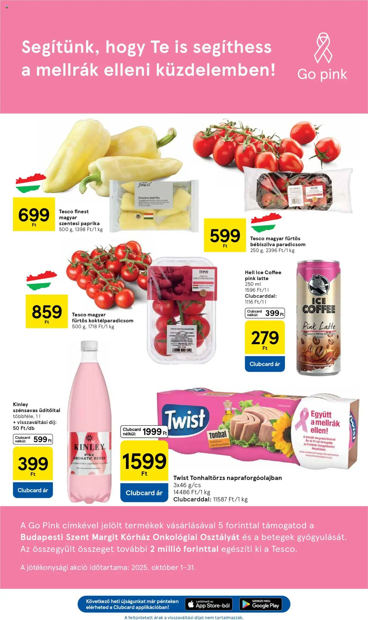 Tesco akciós ujság - amely érvényes a következő dátumtól: 09.10.2025 | Oldal: 21 | Termékek: Tonhal, Koktélparadicsom, Paradicsom