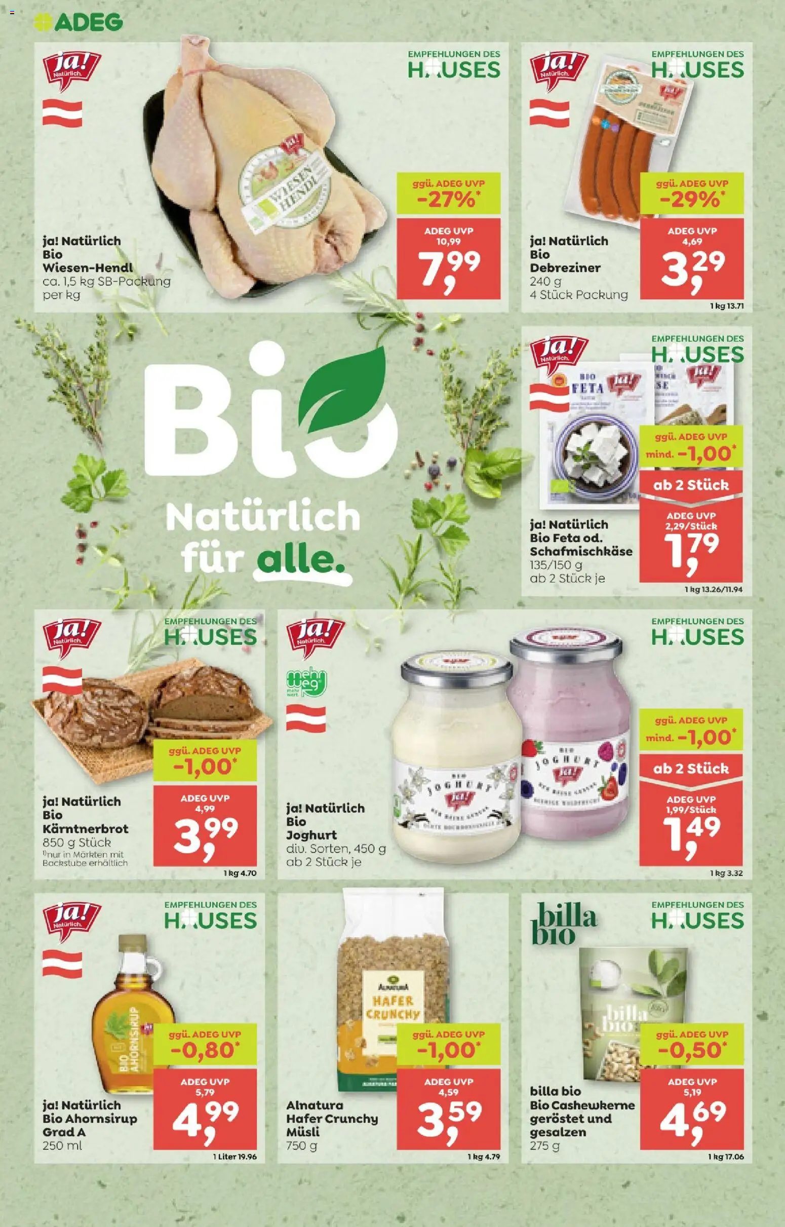 ADEG Flugblatt gültig ab 22.01.2026 | Seite: 10 | Produkte: Joghurt