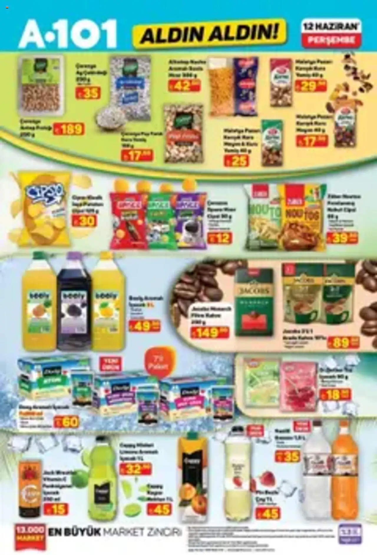 A101 Katalog Aldın Aldın - 12.06.2025 tarihinden itibaren geçerlidir | Sayfa: 1 | Ürünler: Fıstık, Portakal, Çilek, Meyve