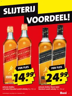 Boni -  Slijterij folder  - Voorbeeld van een folder van Boni, geldig van 29.09.2025 | Pagina: 5 | Producten: Fles, Whisky, Slijterij