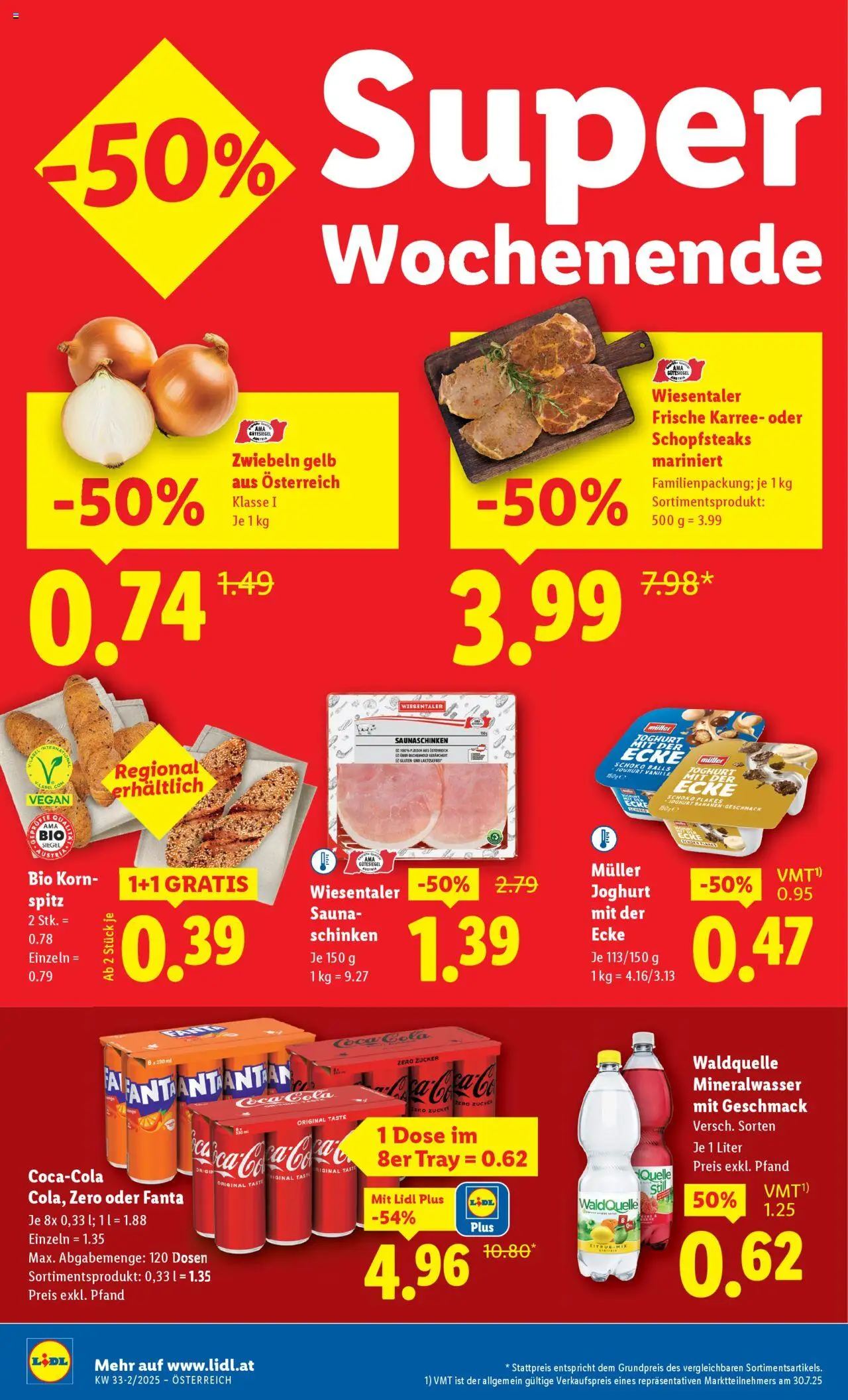 Lidl Flugblatt gültig ab 14.08.2025 | Seite: 8 | Produkte: Zwiebeln, Zucker, Joghurt, Bananen