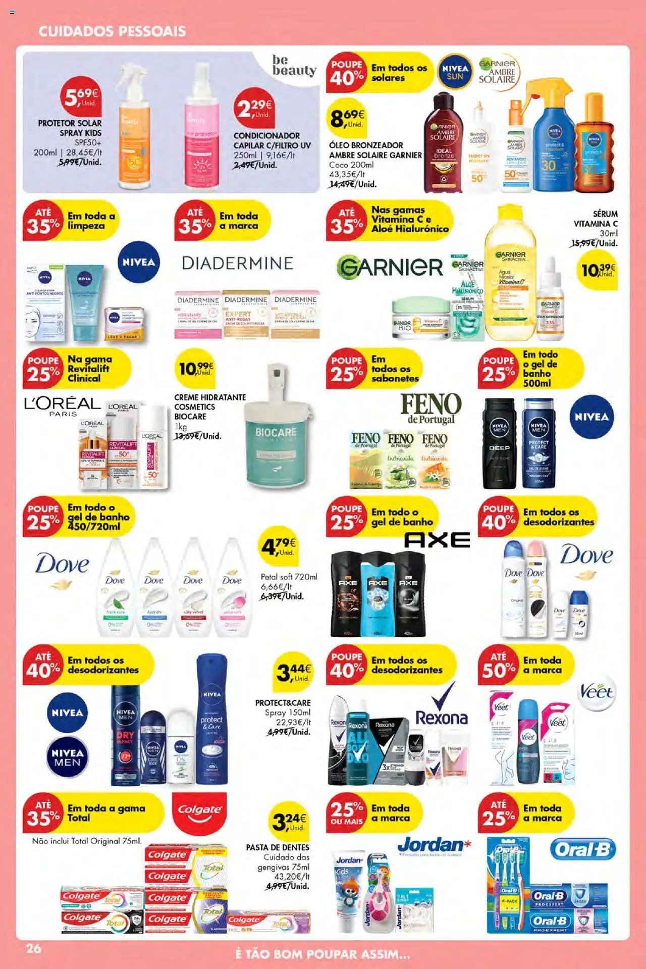 Pingo Doce Poupe Esta Semana Açores │ válido de 24.07.2025 | Página: 26 | Produtos: Bronzeador, Condicionador, Protetor solar, Gel de banho