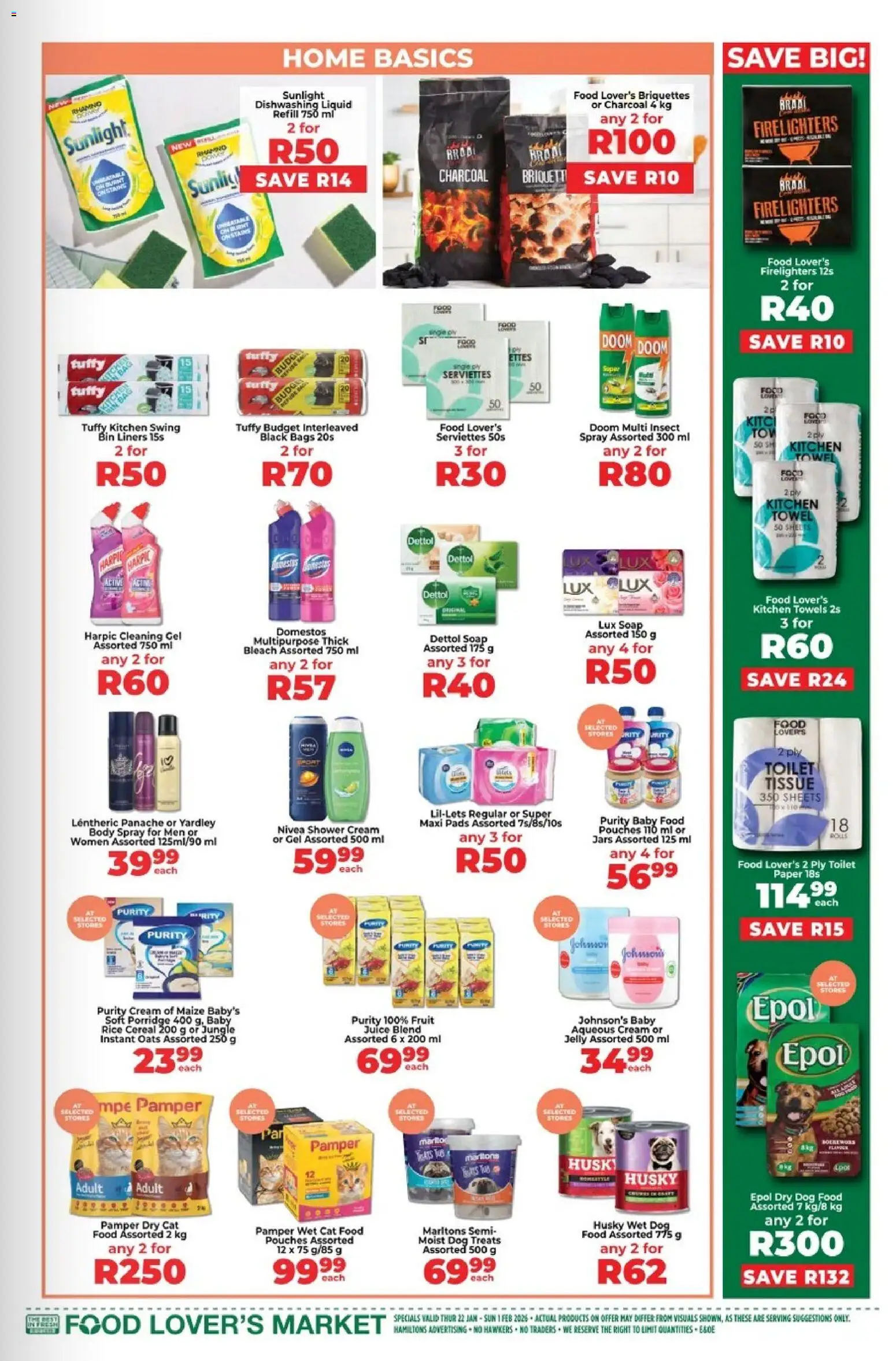 New Food Lover's Market catalogue – valid from 22.01.2026 | Page: 15 | Products: Towel, Body spray, Cat food, Dog food