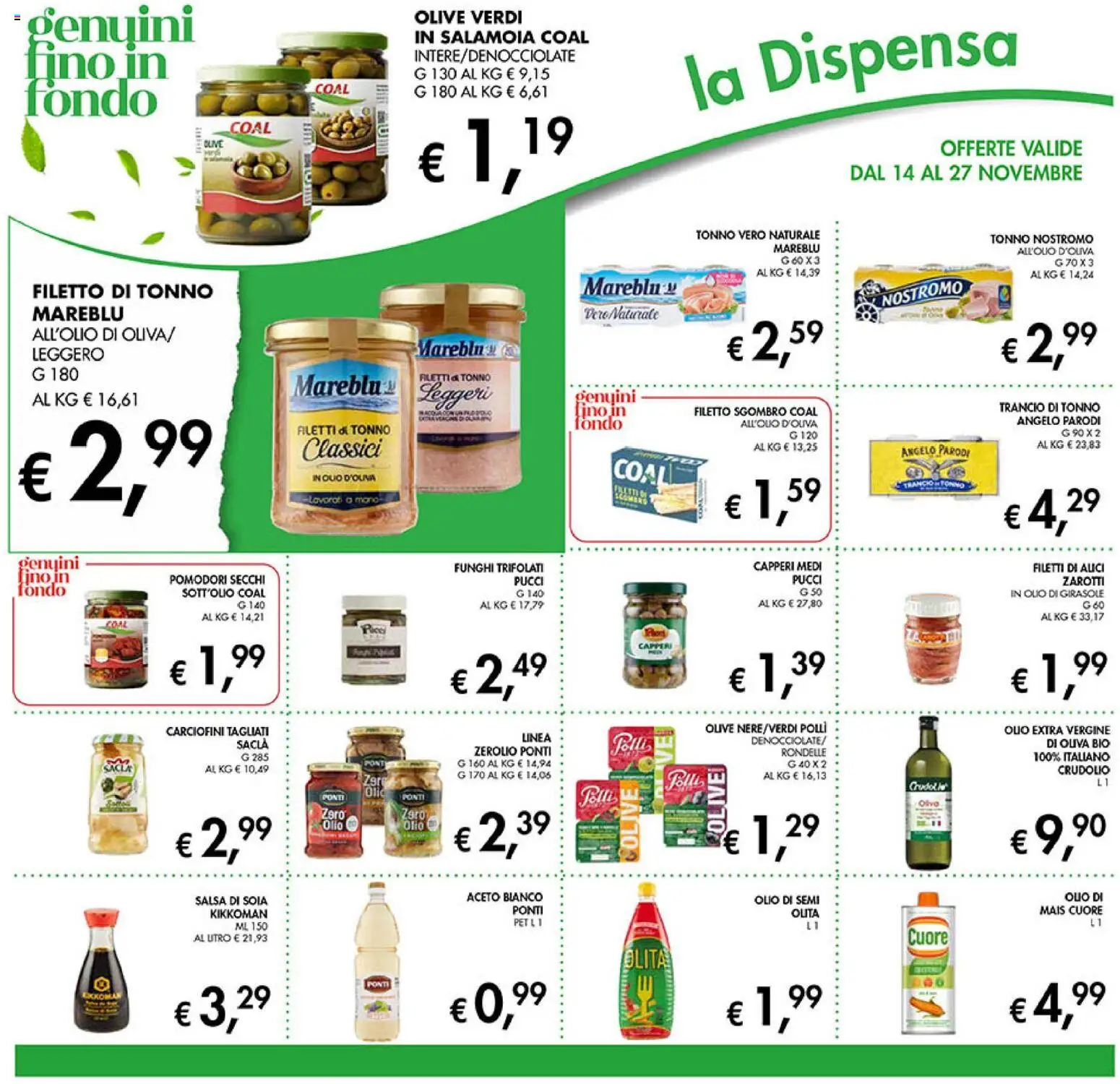 Volantino Coal del 14.11.2025 | Pagina: 20 | Prodotti: Salsa, Mais, Sgombro, Alici