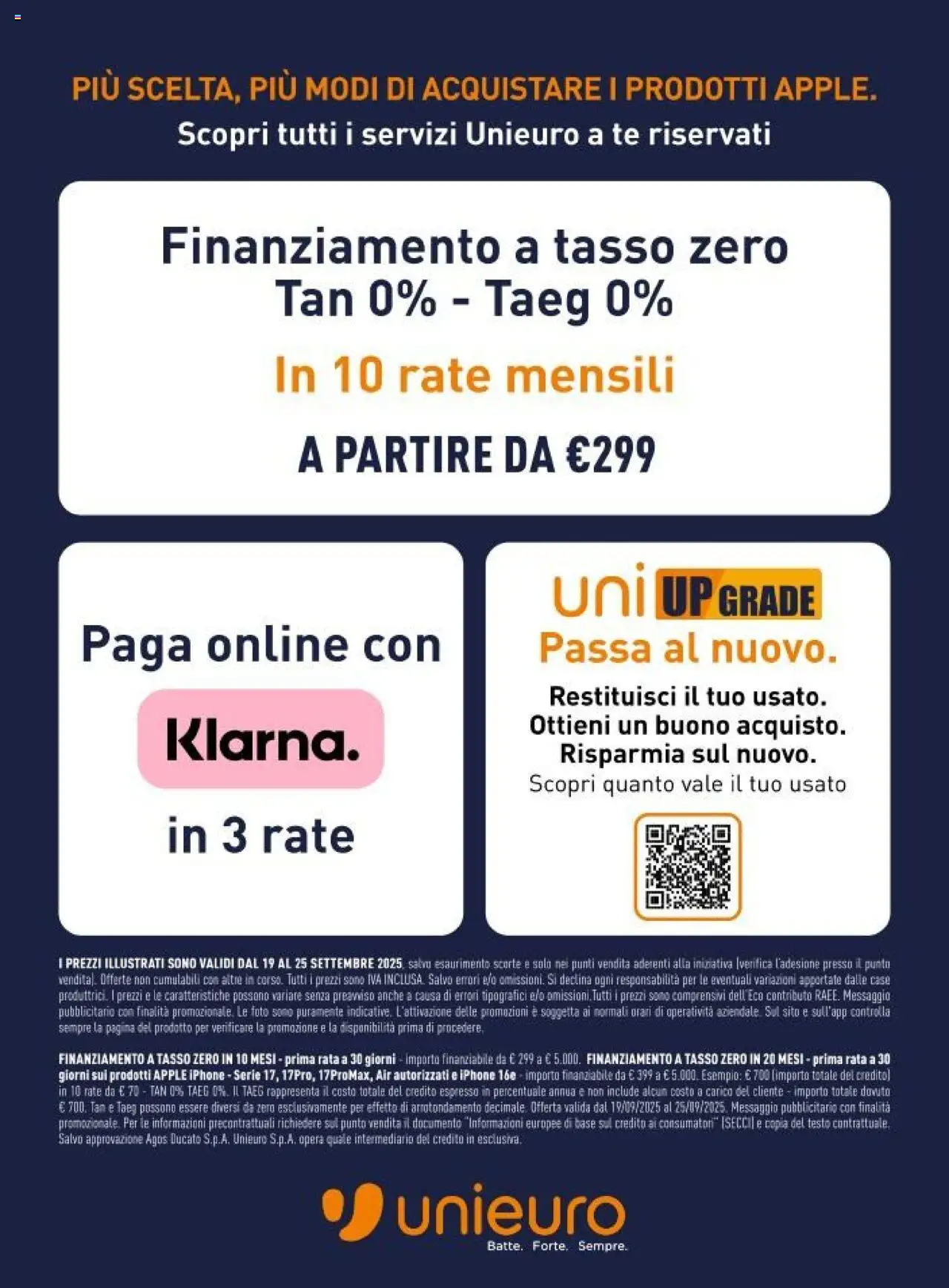 Volantino Unieuro del 19.09.2025 | Pagina: 22