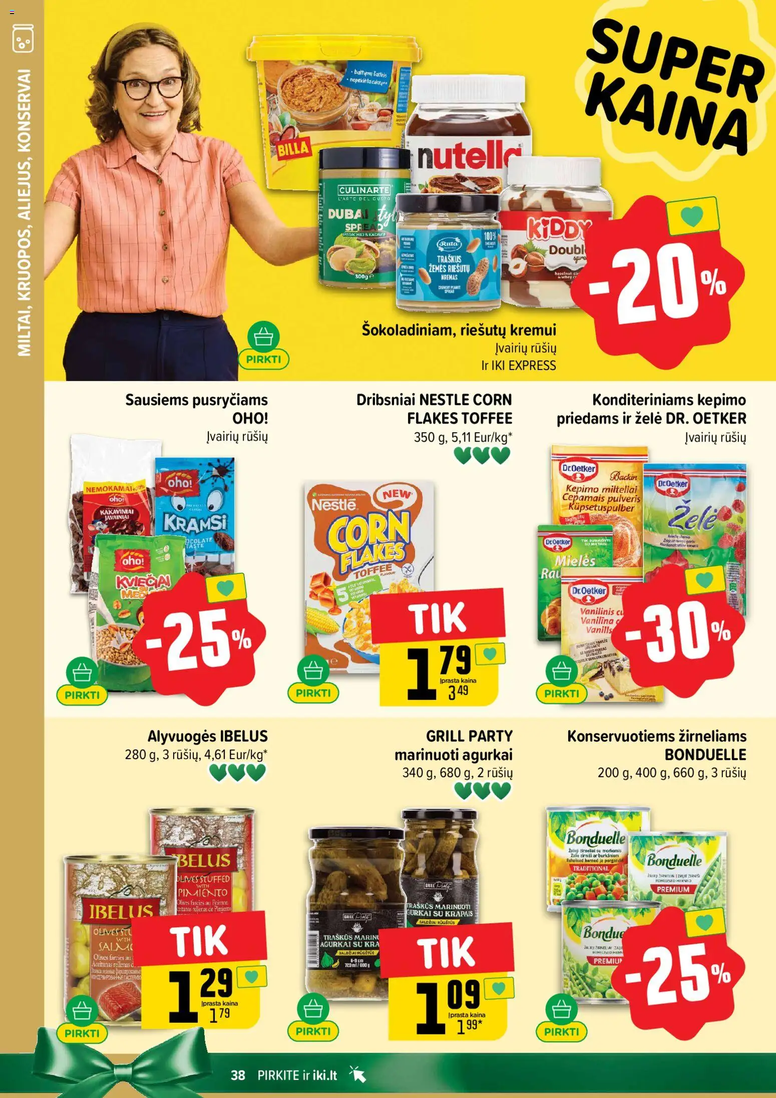 IKI akcijos nuo 10.11.2025 | Puslapis: 38 | Prekių: Agurkai, Konservai, Dribsniai