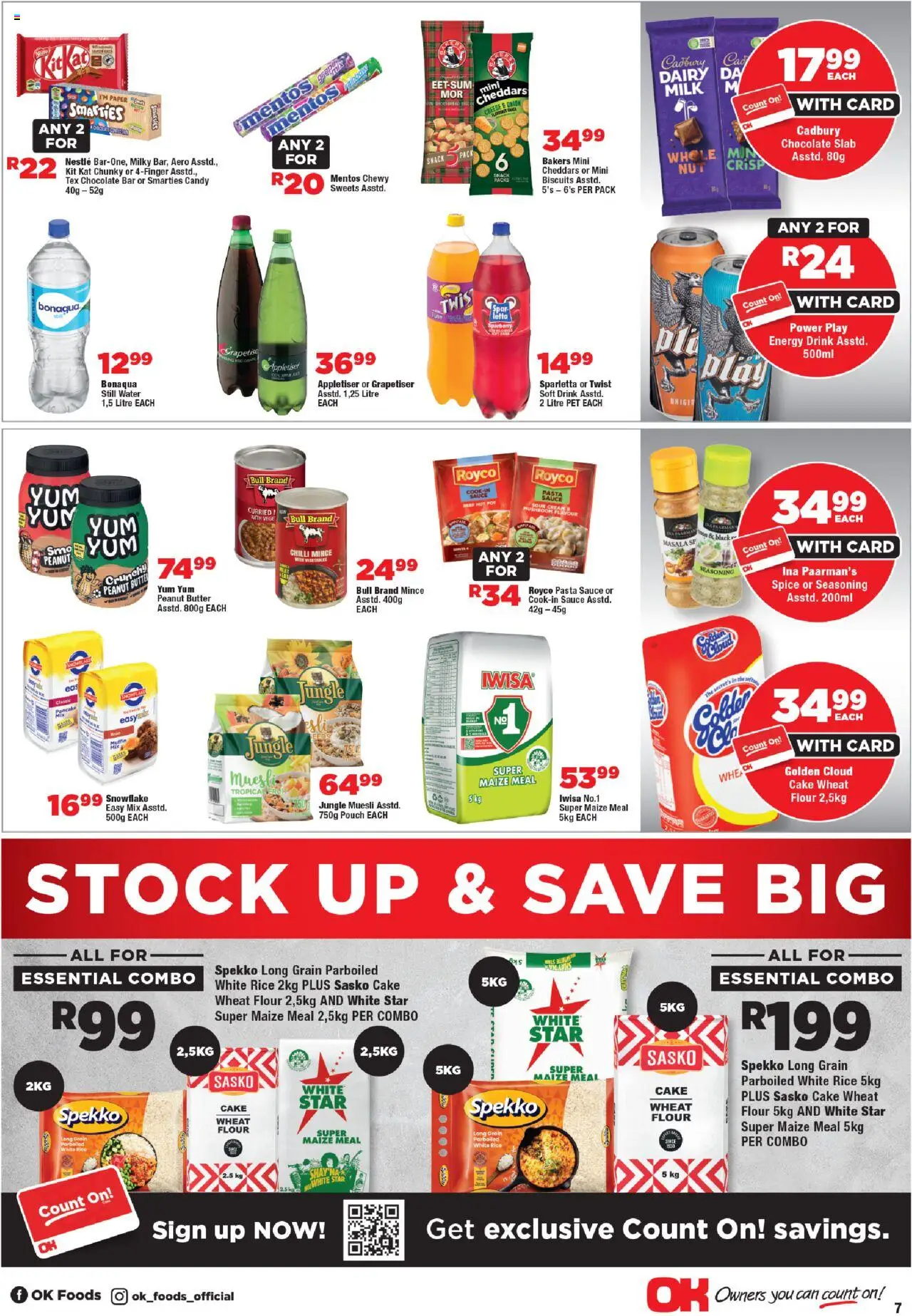 New OK Foods catalogue – valid from 15.10.2025 | Page: 7 | Products: Cake, Flour, Bed, Beef
