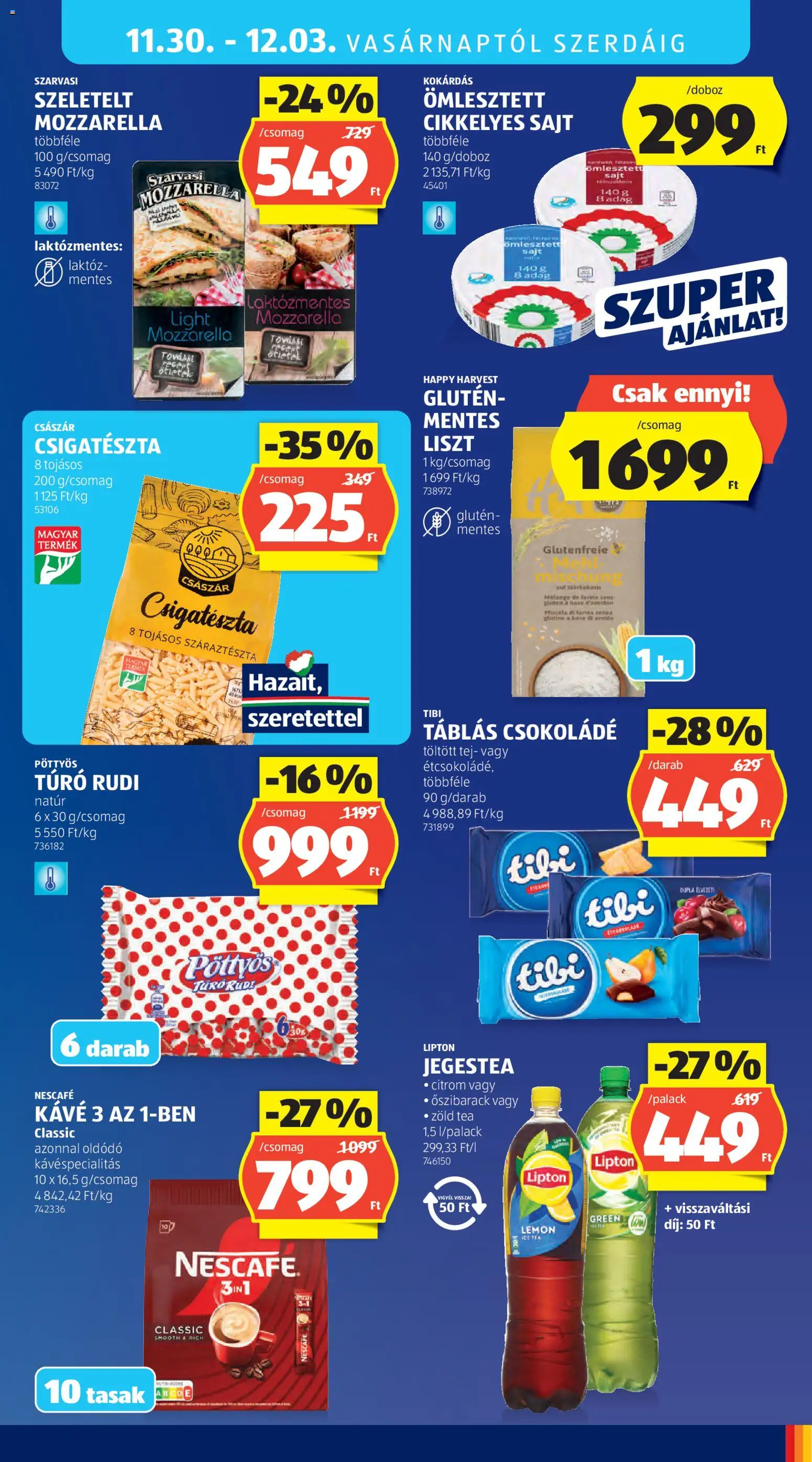 Aldi akciós ujság - amely érvényes a következő dátumtól: 27.11.2025 | Oldal: 39 | Termékek: Mozzarella, Tej, Sajt, Túró