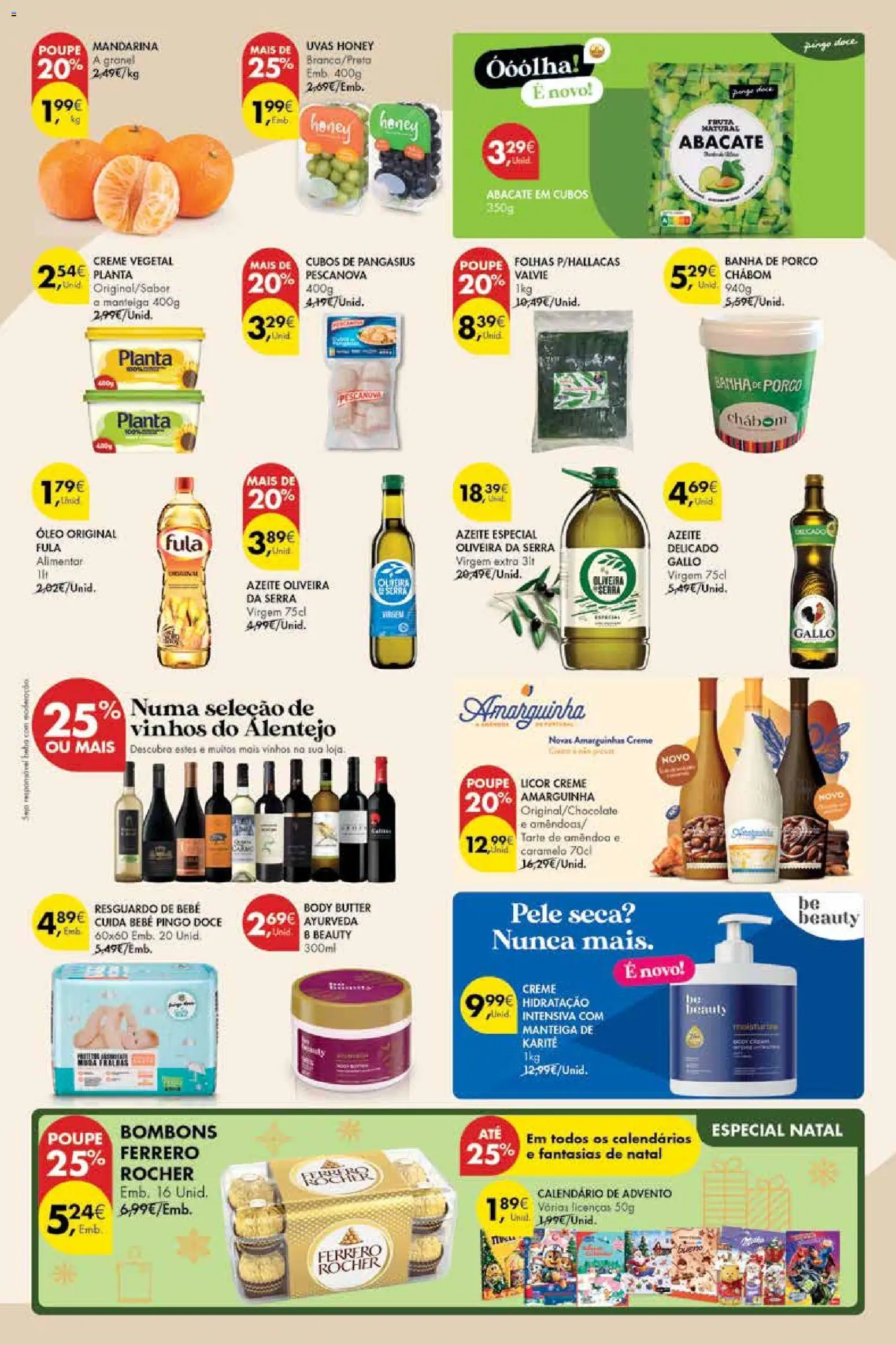 Pingo Doce Poupe este Fim de Semana Madeira │ válido de 07.11.2025 | Página: 2 | Produtos: Azeite, Manteiga, Tarte, Uvas