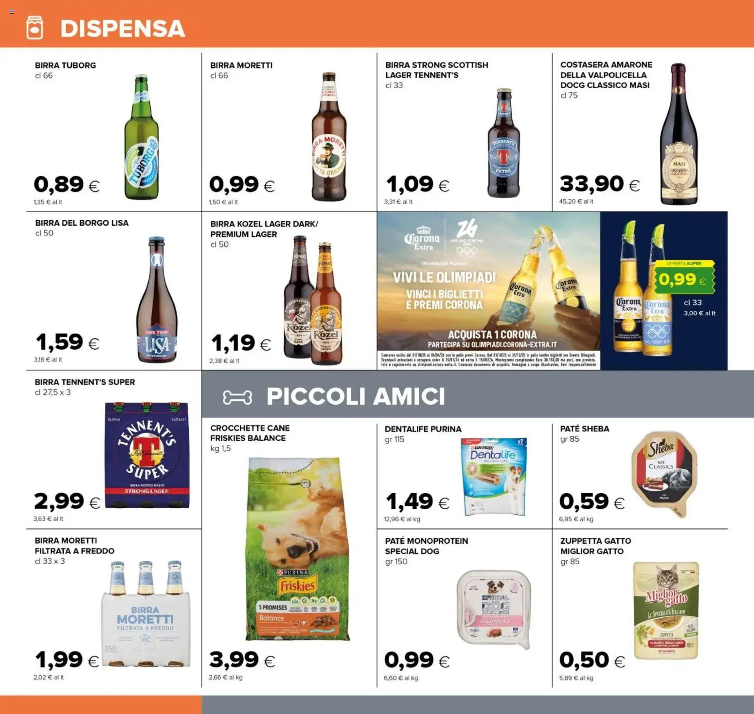 Volantino Oasi del 15.01.2026 | Pagina: 18 | Prodotti: Tennent's, Paté, Birra Moretti, Crocchette cane