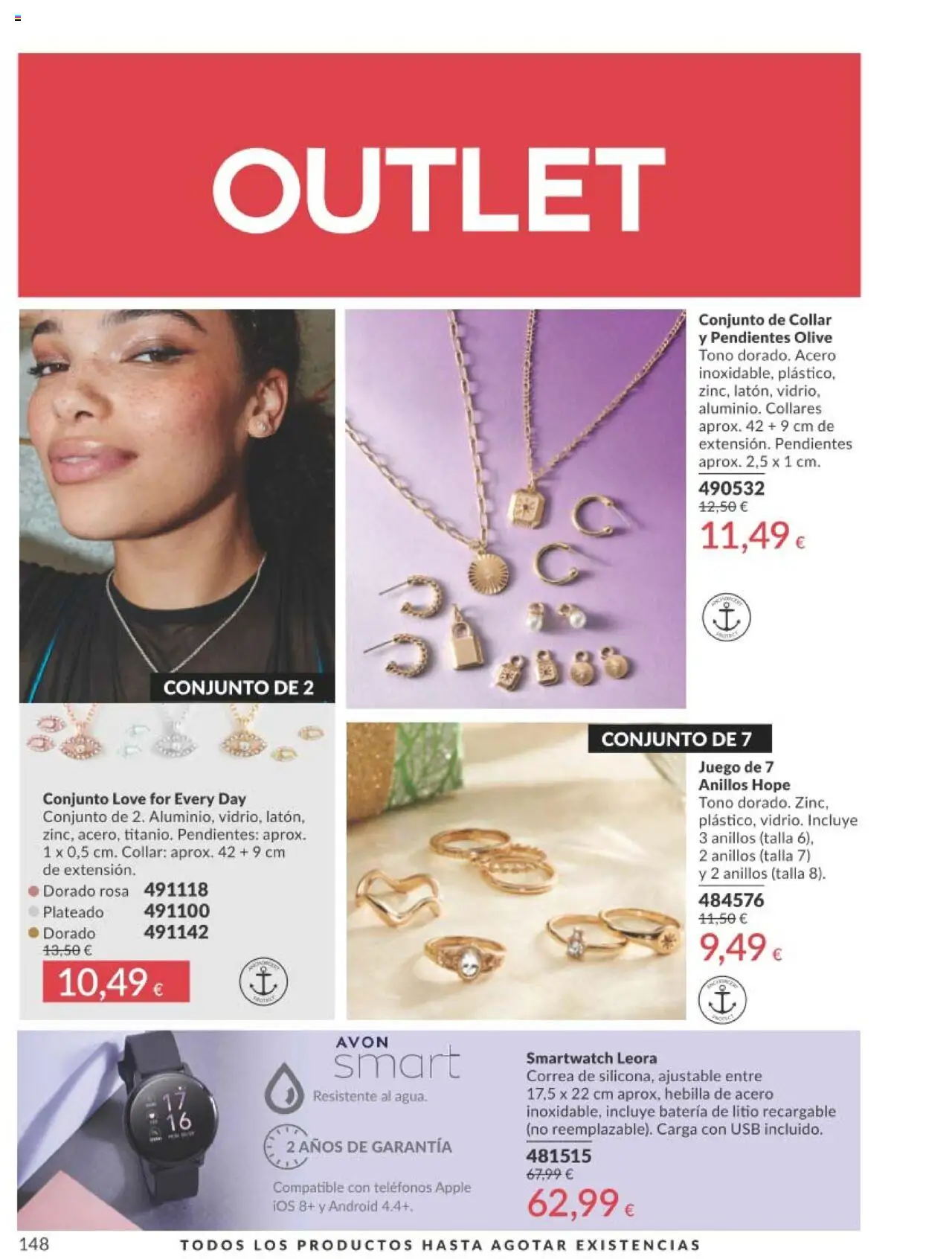 Catálogo AVON campaña 7 │ válido desde el 01.07.2025 | Página: 148 | Productos: Pendientes, Apple, USB, Batería