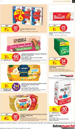 Intermarché - Prévisualisation de COCKTAIL DE FRUITS SANS SUCRES AJOUTÉS PÊCHE, POIRE, ANANAS, RAISIN, 4 x 65g - soit 260 g - 12,19 € le kg, Par 3 (780 g): 8,13 € le kg au lot valide à partir de 14.10.2025 | Page: 37