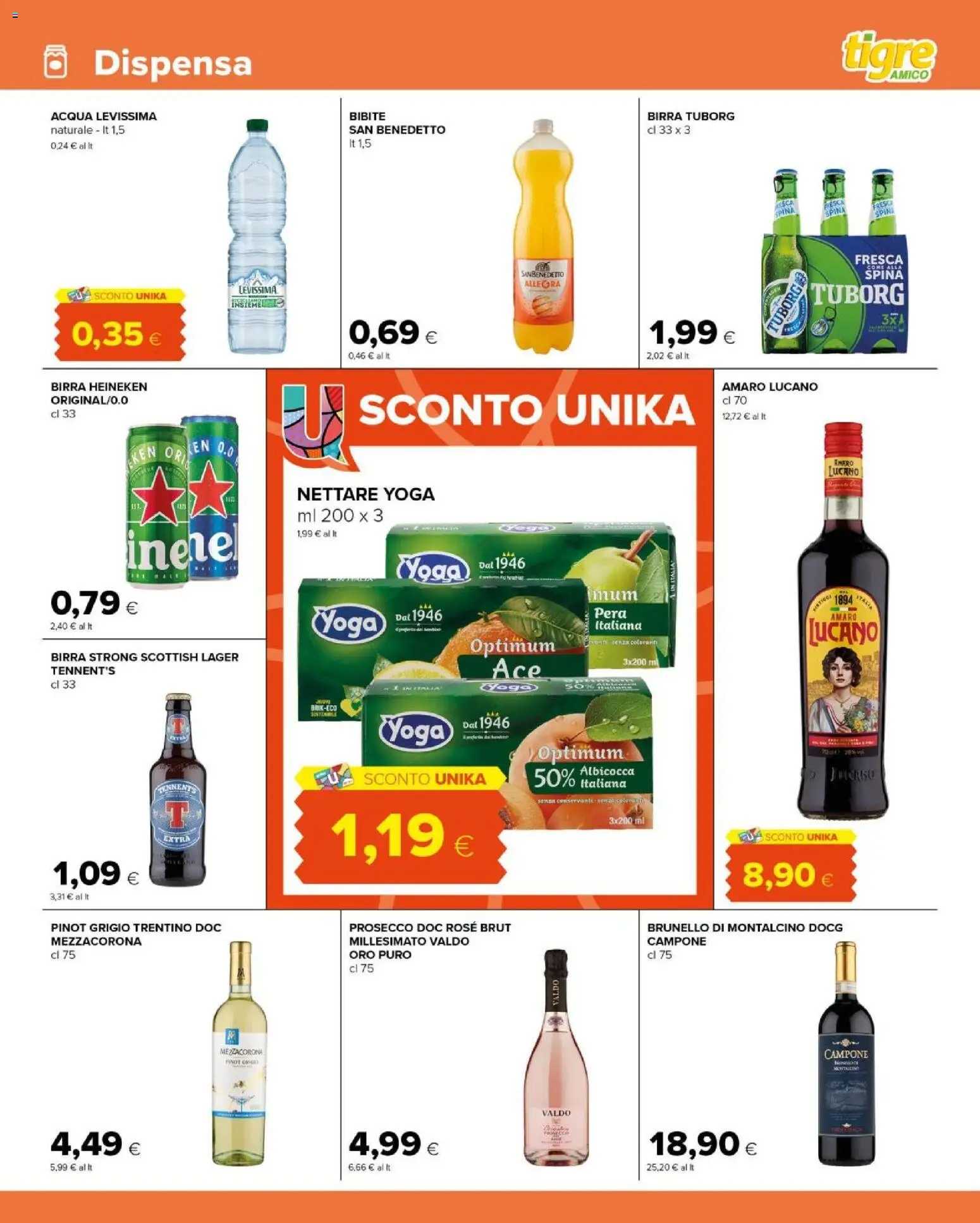 Volantino Tigre del 07.04.2026 | Pagina: 11 | Prodotti: Tennent's, Prosecco, Acqua, Pera