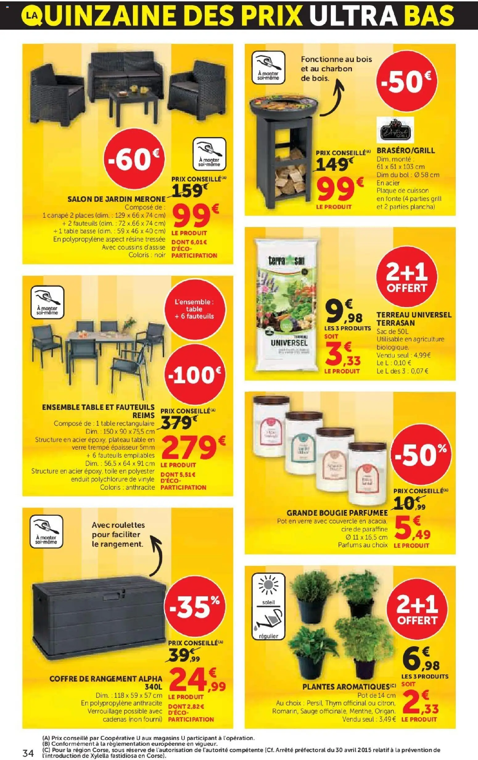 {H1} | Page: 34 | Produits: Plancha, Plantes, Terreau, Coffre de rangement