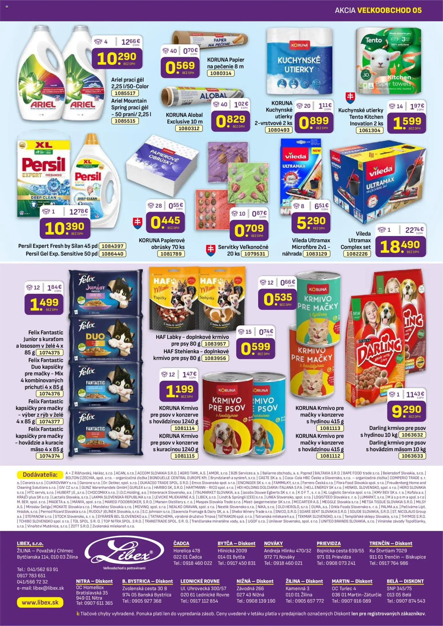 Nové Libex akcie – leták je platný od 02.03.2026 | Strana: 36 | Produkty: Felix, Lindt, Silan, Ariel