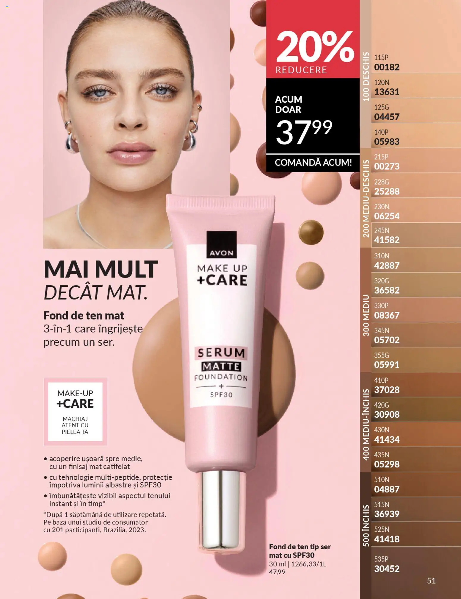 Noul catalog Avon – valabil de la 01.01.2026 | Pagină: 53 | Produse: Fond de ten, Serum, Machiaj
