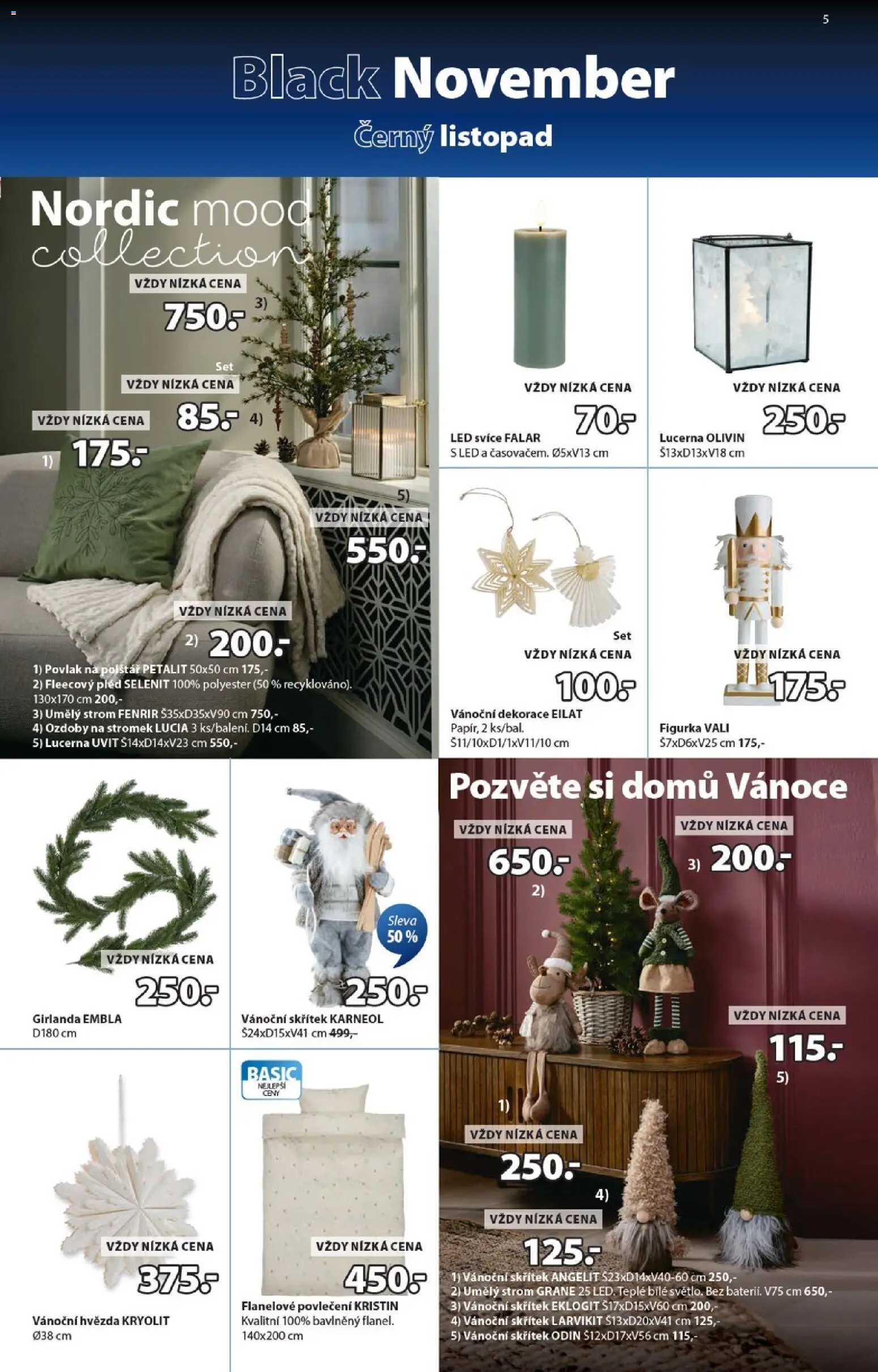 JYSK Black Friday od 03.11.2025 | Strana: 5 | Produkty: Povlak na polštář, Povlečení, Polštář, Dekorace