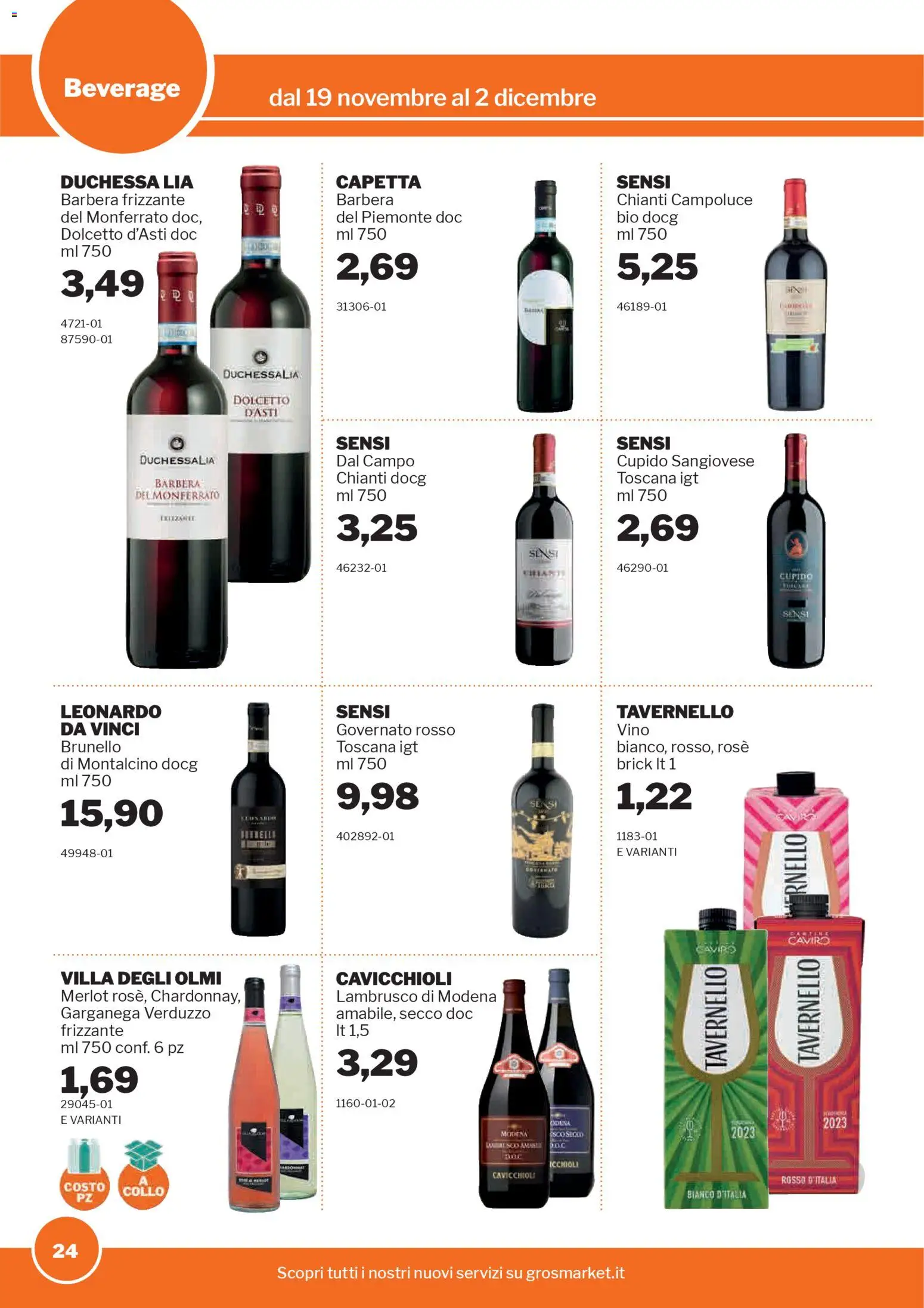 Volantino Sogegross del 19.11.2025 | Pagina: 24 | Prodotti: Vino