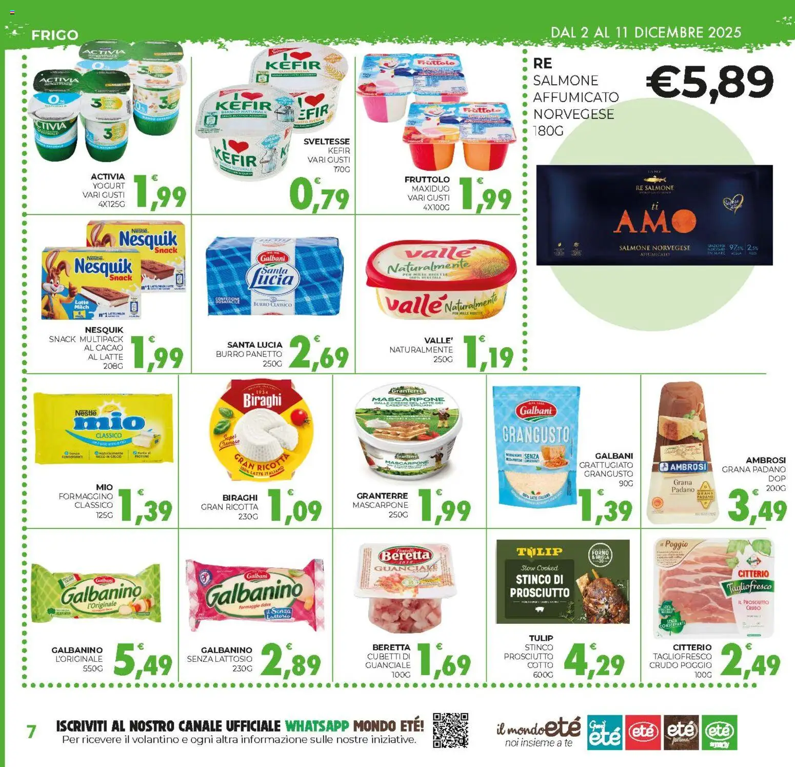 Volantino Eté del 02.12.2025 | Pagina: 7 | Prodotti: Salmone, Prosciutto, Burro, Guanciale