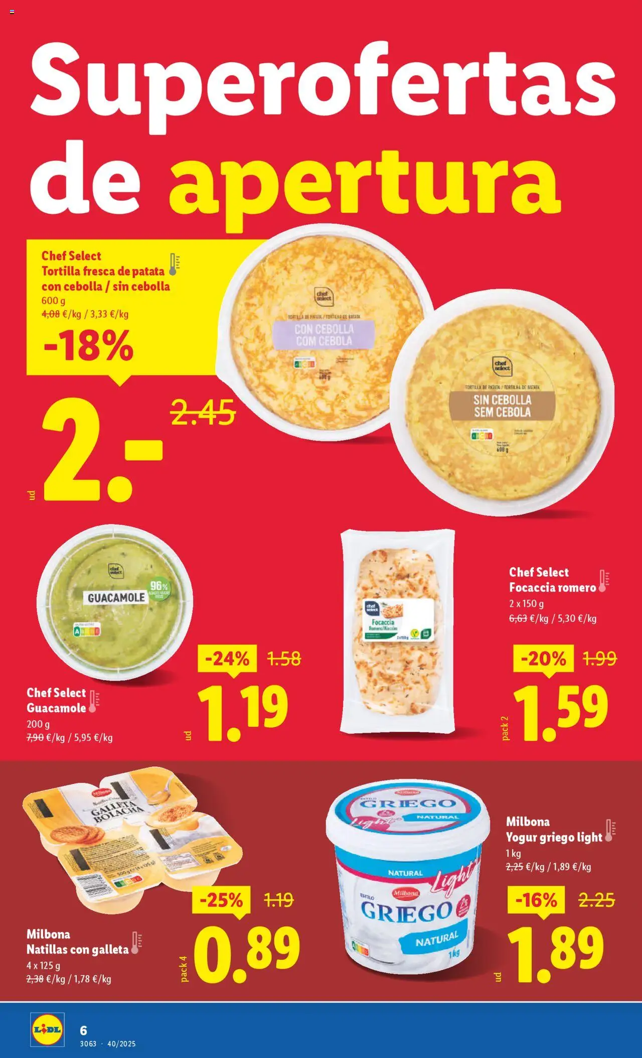 Lidl - Almassora │ válido desde el 03.10.2025 | Página: 6 | Productos: Yogur, Μαγειρική εστία, Guacamole, Ρυζογκοφρέτα