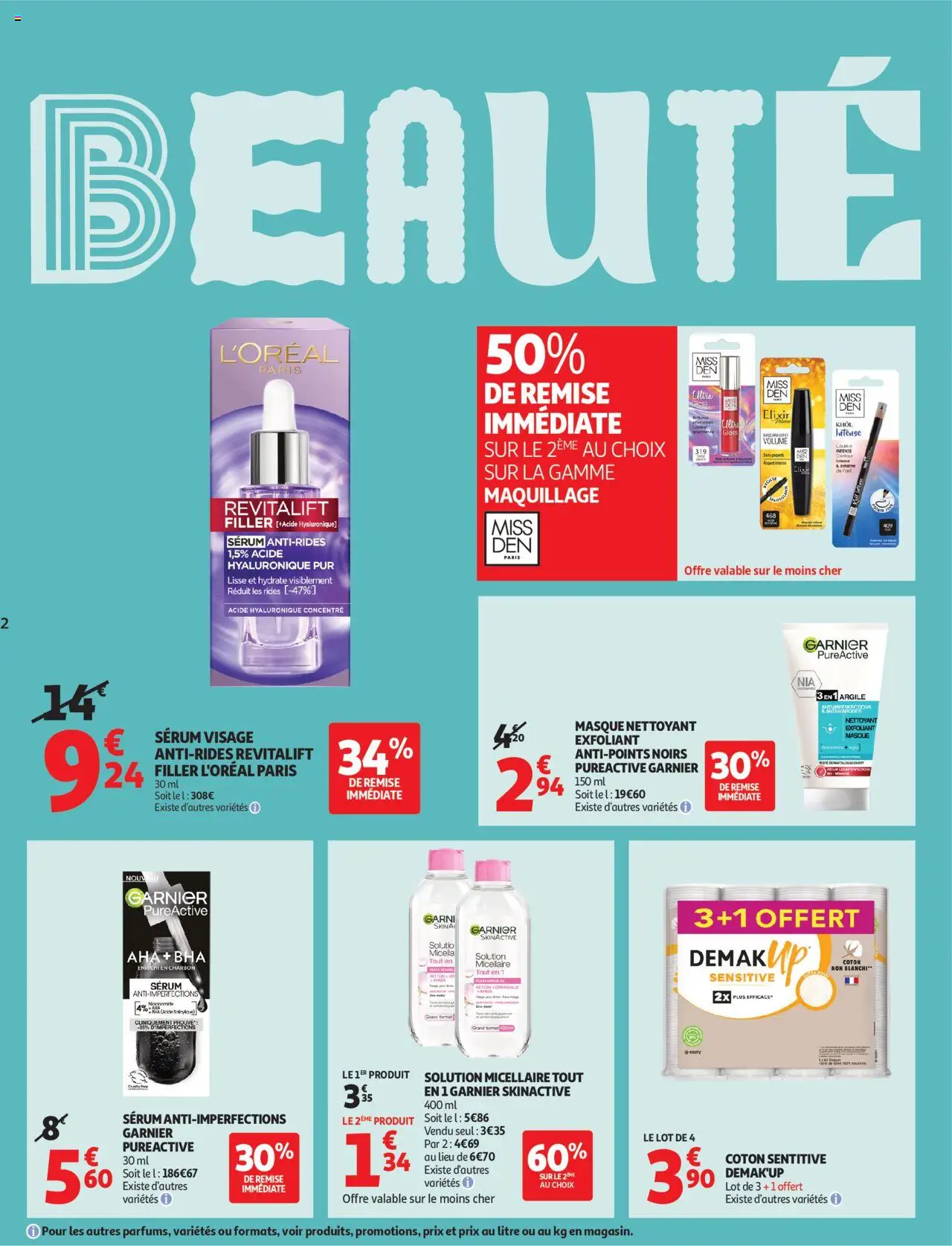  | Page: 2 | Produits: Coton, Exfoliant, Maquillage, Masque