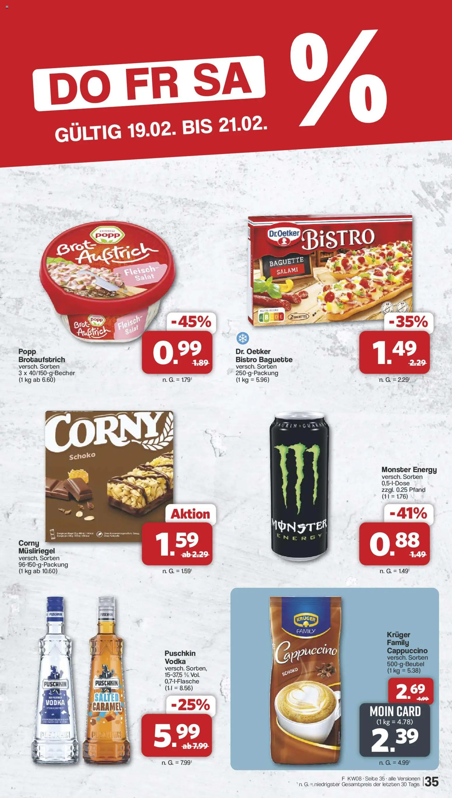Famila Nordwest Prospekt 	 – gültig ab 16.02.2026 | Seite: 37 | Produkte: Baguette, Monster, Brot, Kruger cappuccino