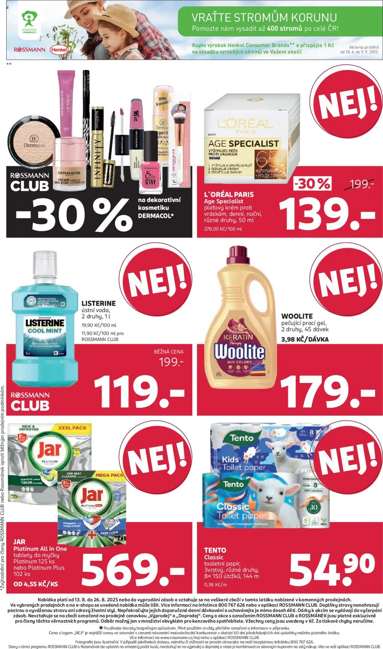 Rossmann leták od 13.08.2025 | Strana: 20 | Produkty: Tablety do myčky, Krém, Woolite, Jar platinum