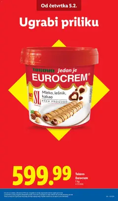 Takovo Eurocrem, 1 kg - pregled Lidl kataloga - važi od 05.02.2026 | Strana: 5 | Proizvode: Protein, Eurocrem