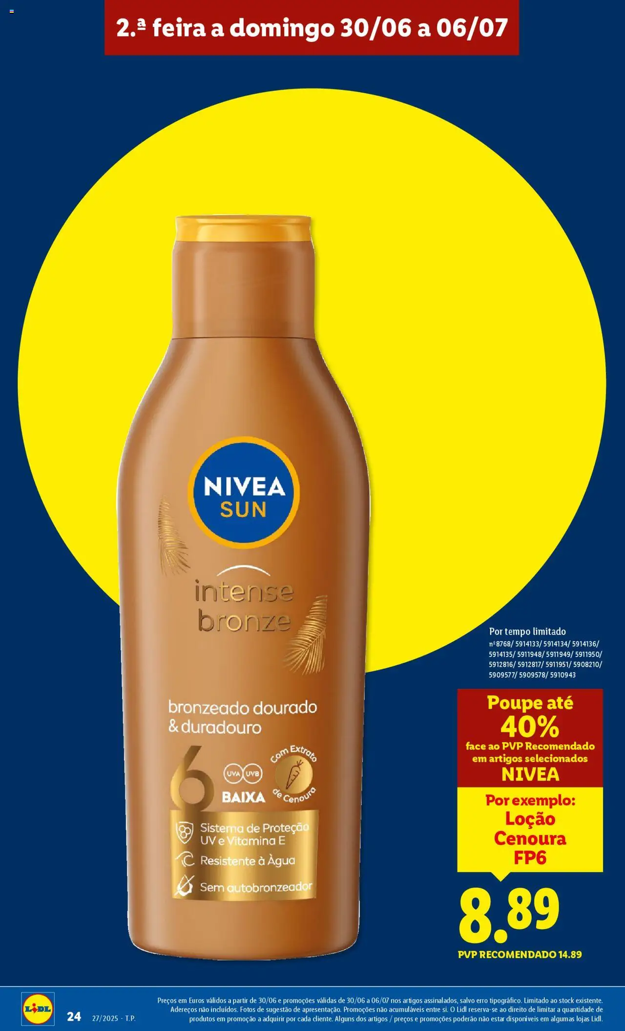 Lidl folheto │ válido de 30.06.2025 | Página: 24 | Produtos: Agua, Autobronzeador, Cenoura