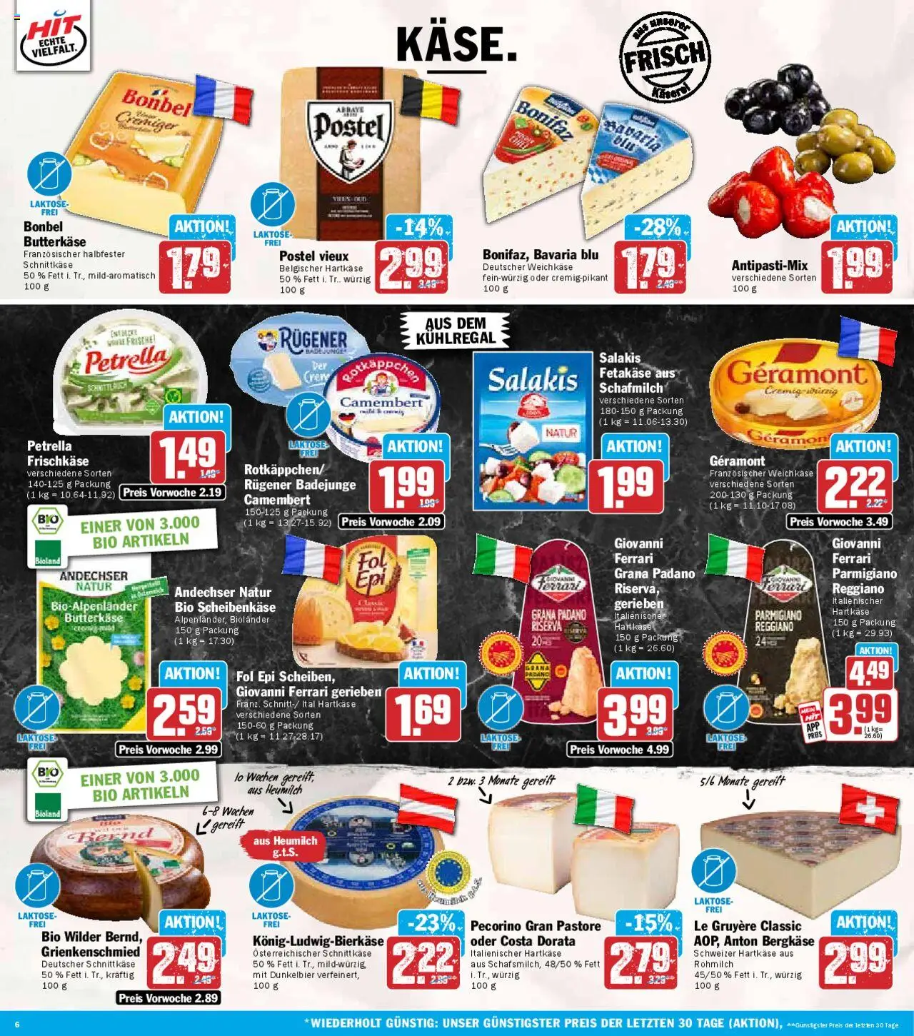 HIT Prospekt 	 - gültig ab dem 25.08.2025 | Seite: 6 | Produkte: Geramont, Salakis, Rotkäppchen, Frischkase