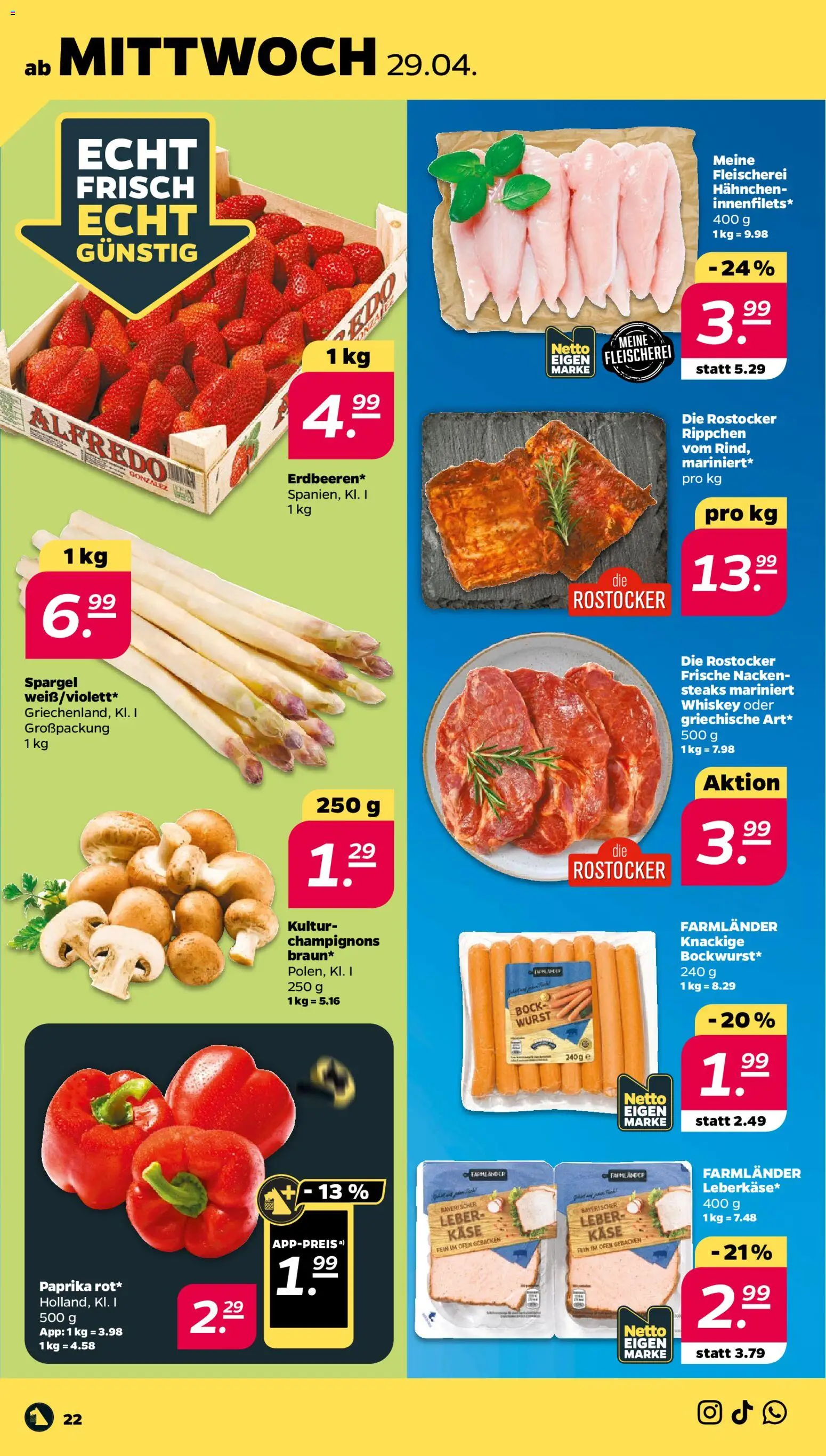 Netto Prospekt 	 – gültig ab 27.04.2026 | Seite: 26 | Produkte: Spargel, Champignons, Paprika, Whiskey