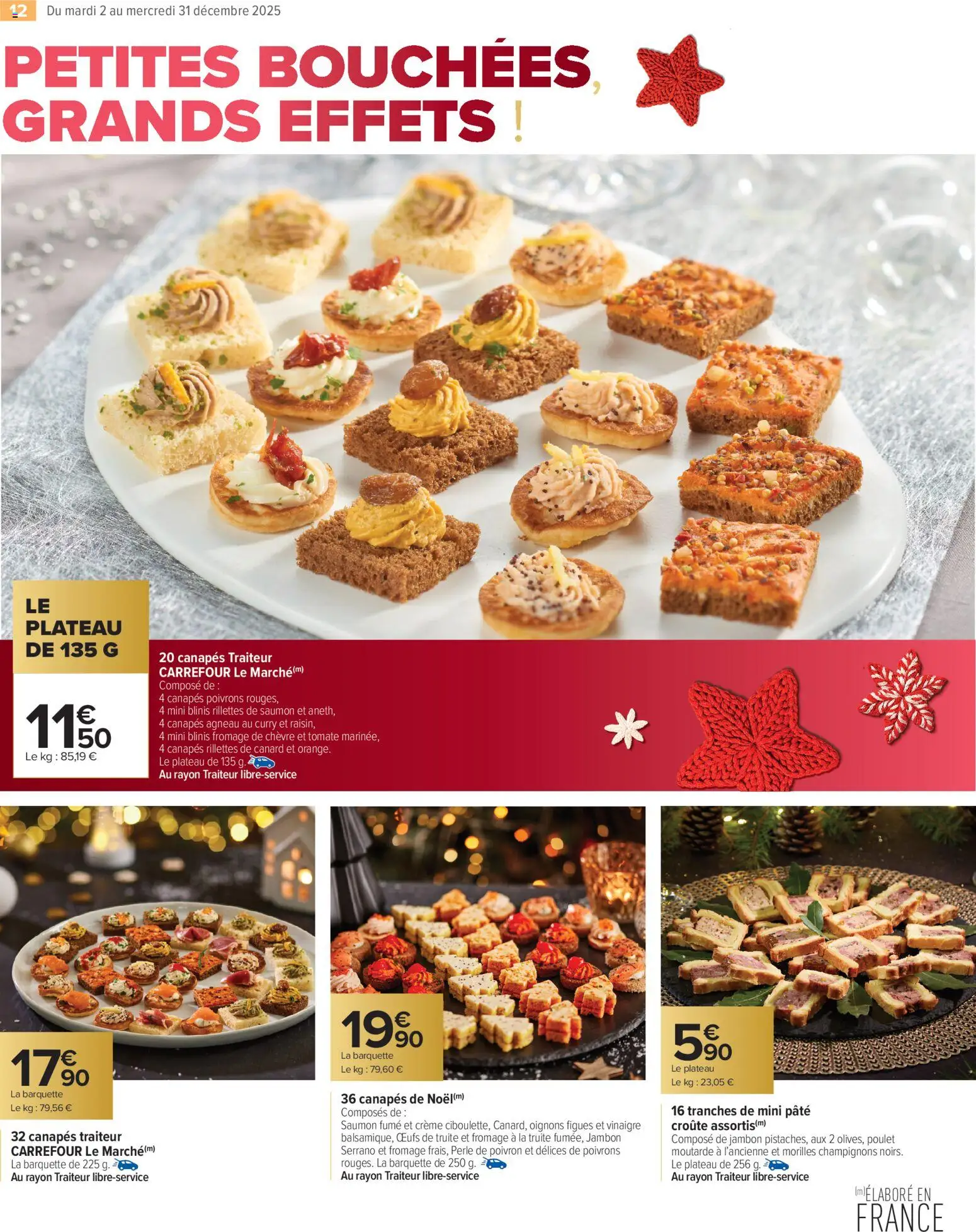 {H1} | Page: 12 | Produits: Saumon fumé, Blinis, Oignons, Saumon