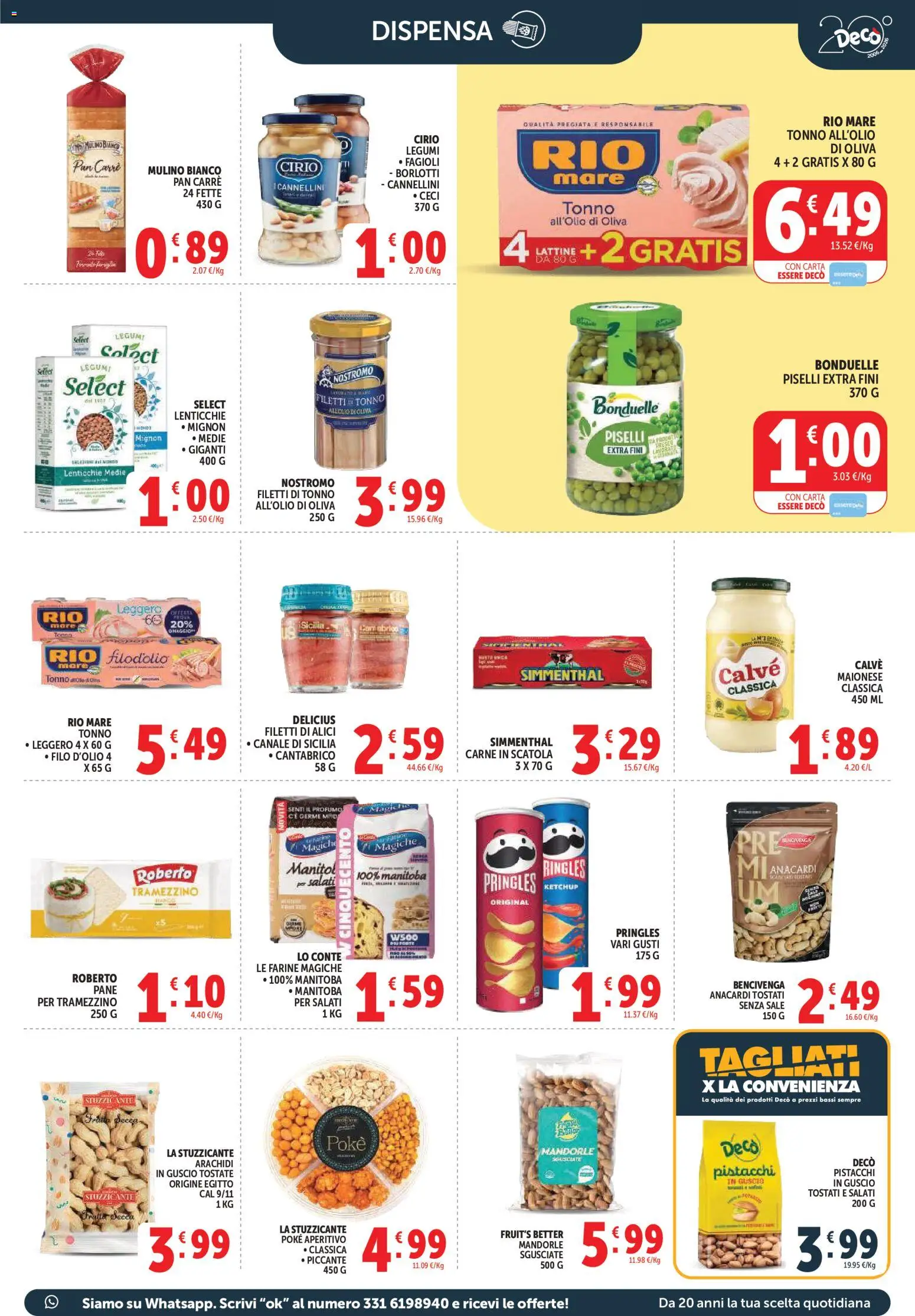 Volantino Decò del 01.04.2026 | Pagina: 21 | Prodotti: Pane, Lenticchie, Sale, Tonno