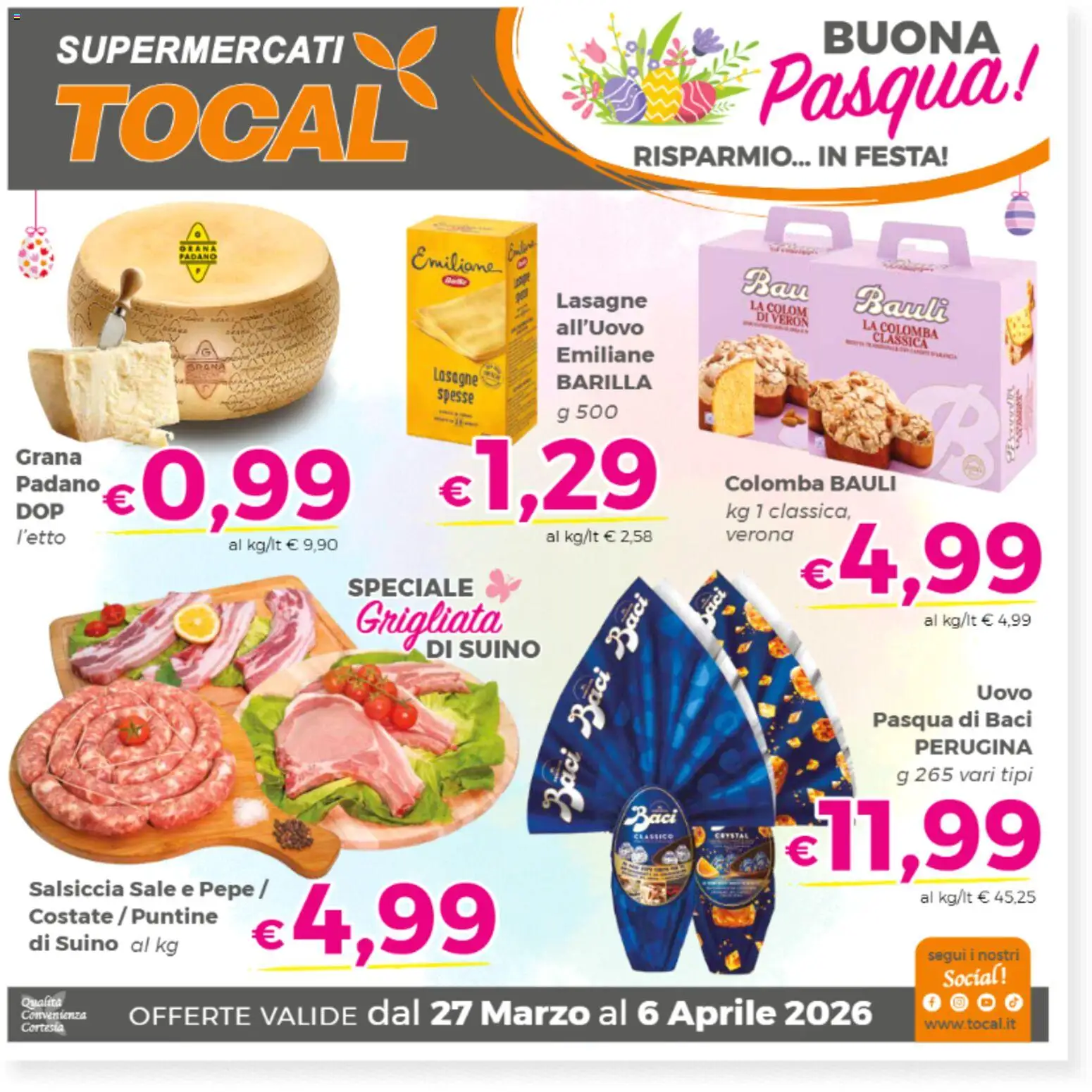 Volantino Tocal del 27.03.2026 | Pagina: 1 | Prodotti: Sale, Suino, Pepe, Salsiccia