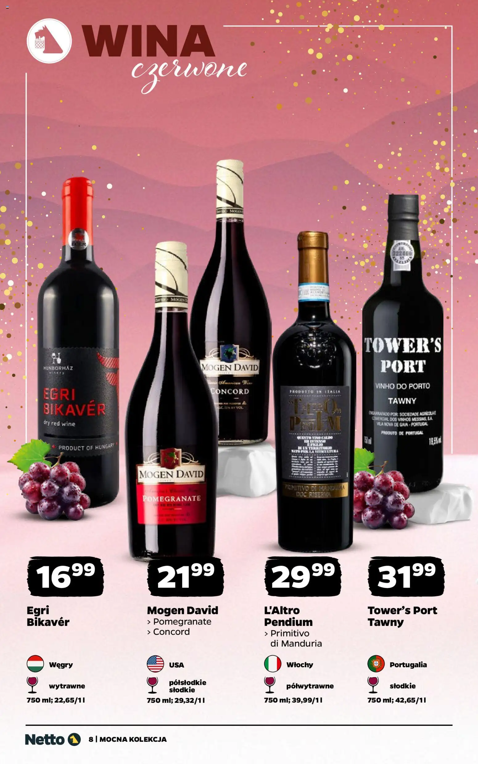 Netto gazetka - Mocna Kolekcja od 22.12.2025 | Strona: 8 | Produkty: Primitivo Di Manduria, Por