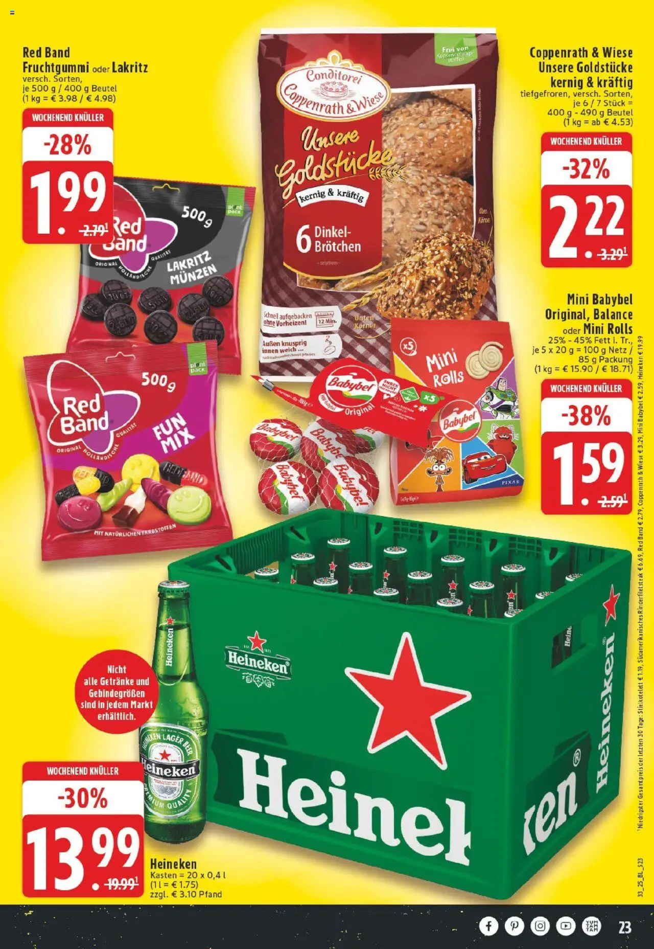Edeka prospekt Duisburg-Rumeln	 - gültig ab dem 11.08.2025 | Seite: 23 | Produkte: Rinderfilet, Heineken, Babybel, Steak