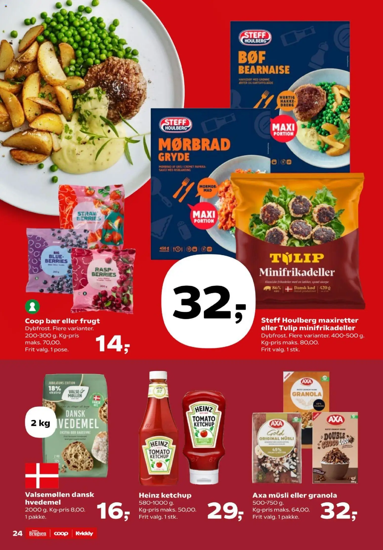 Kvickly tilbudsavis – gyldig fra 07.04.2026 | Side: 26 | Produkter: Kartoffelbåde, Müsli, Ærter, Paprika