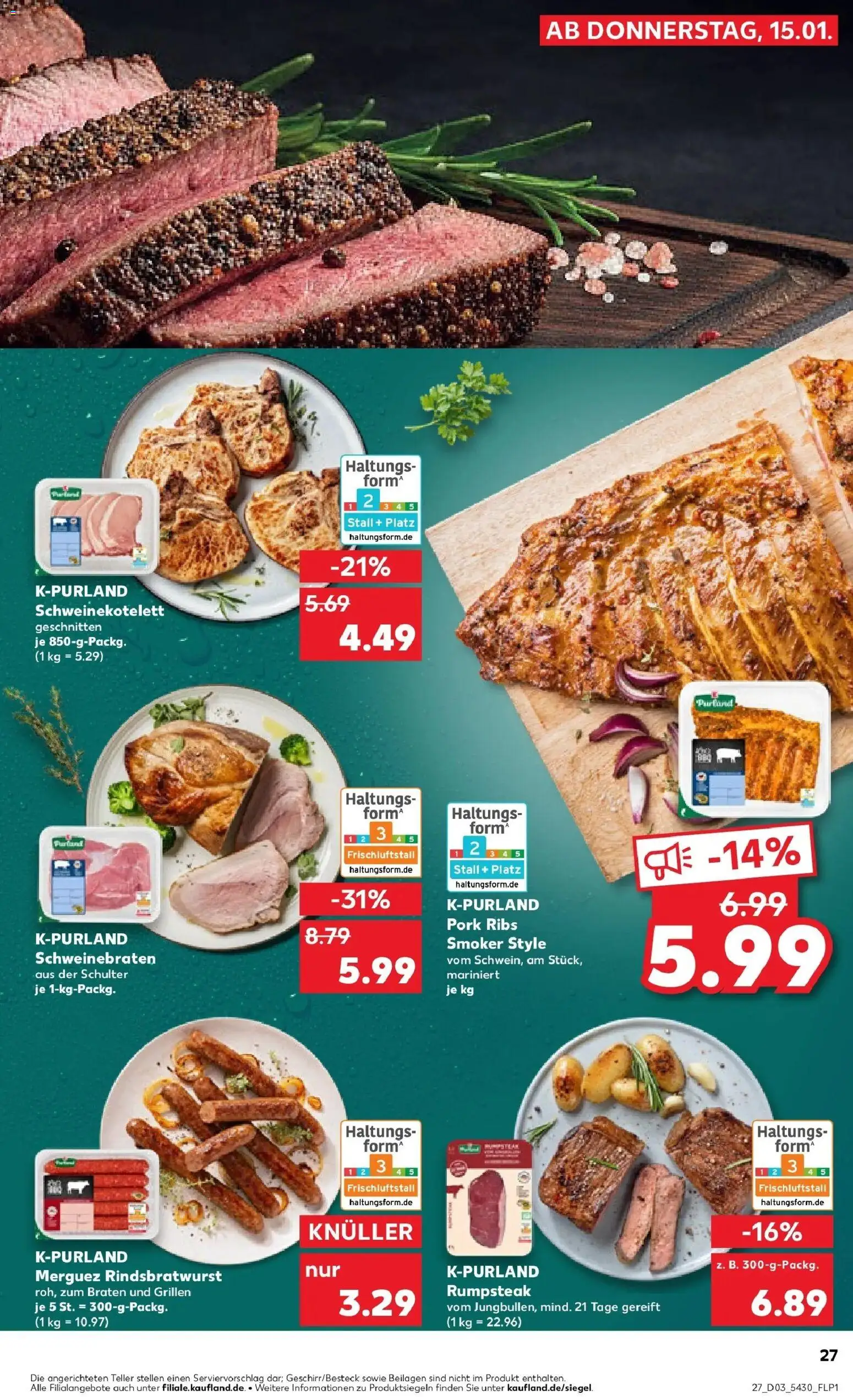 Kaufland prospekt Landau An Der Isar	 – gültig ab 15.01.2026 | Seite: 27 | Produkte: Rumpsteak, Steak