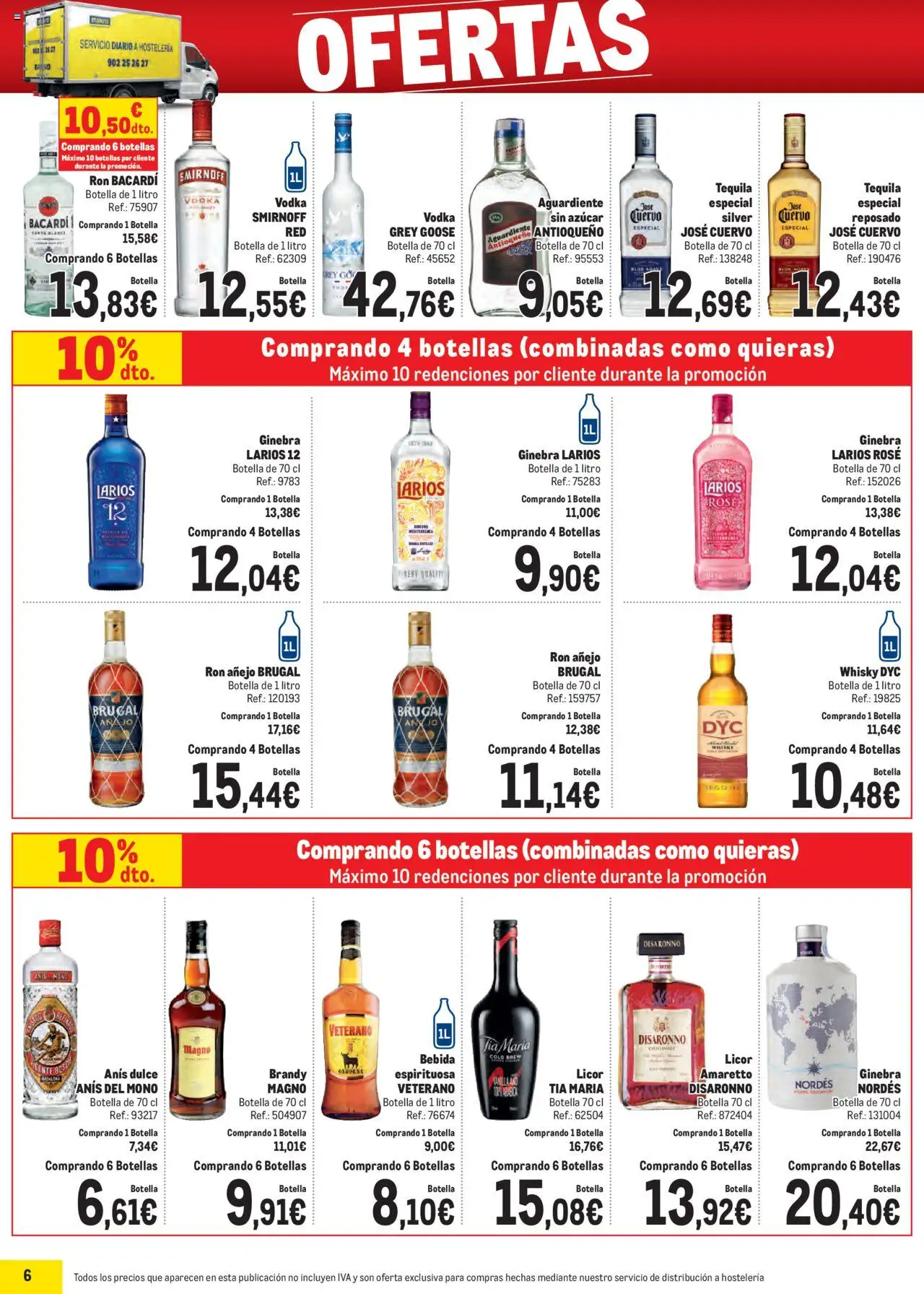 Makro - Ofertas Palma Castellón │ válido desde el 06.10.2025 | Página: 6 | Productos: Licor, Vodka, Ψωμί ολικής άλεσης, Μαύρο πιπέρι