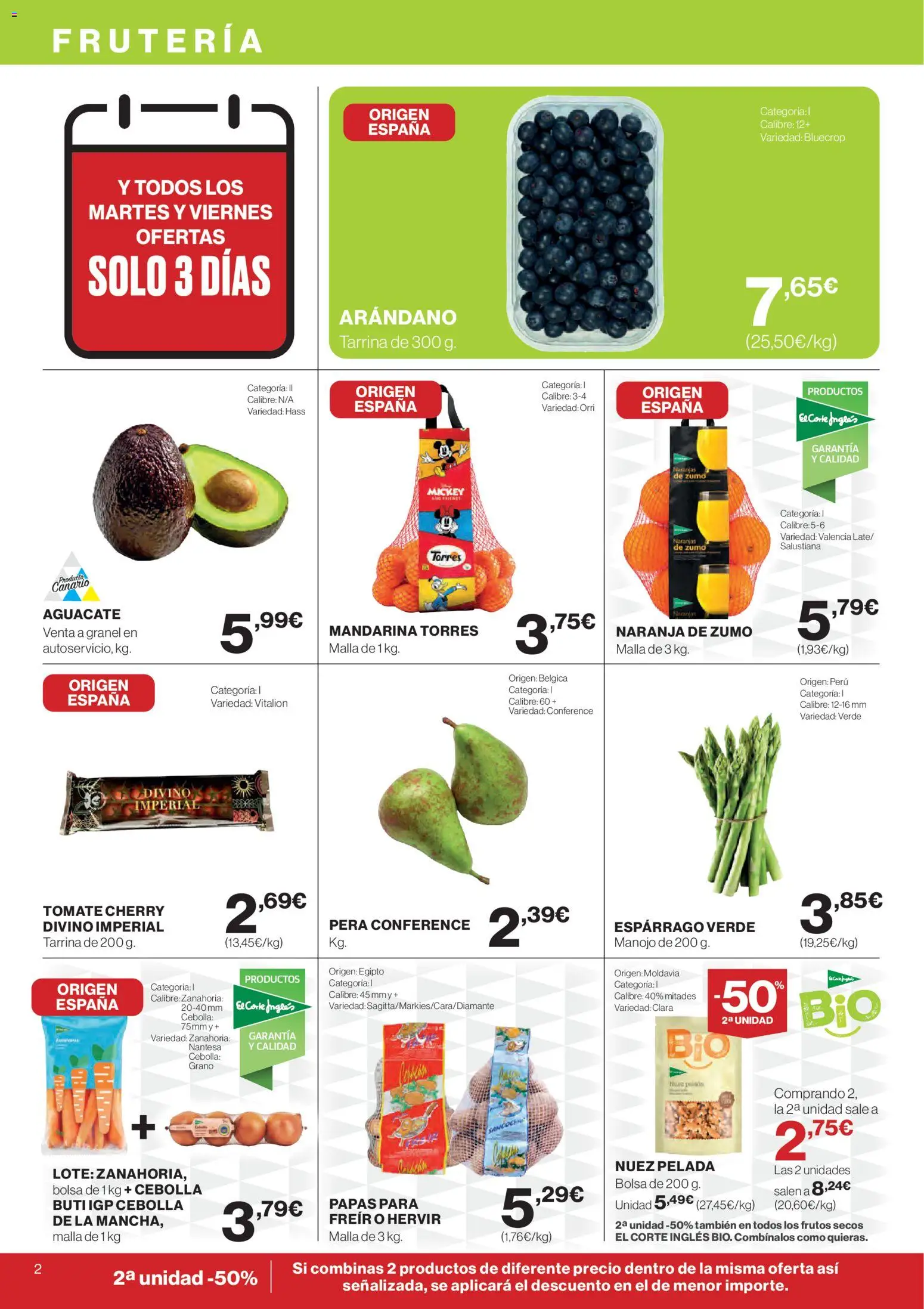 Supercor Canarias │ válido desde el 09.04.2026 | Página: 2 | Productos: Naranjas, Ροζ πιπέρι, Παγωμένο τσάι, Bolsa