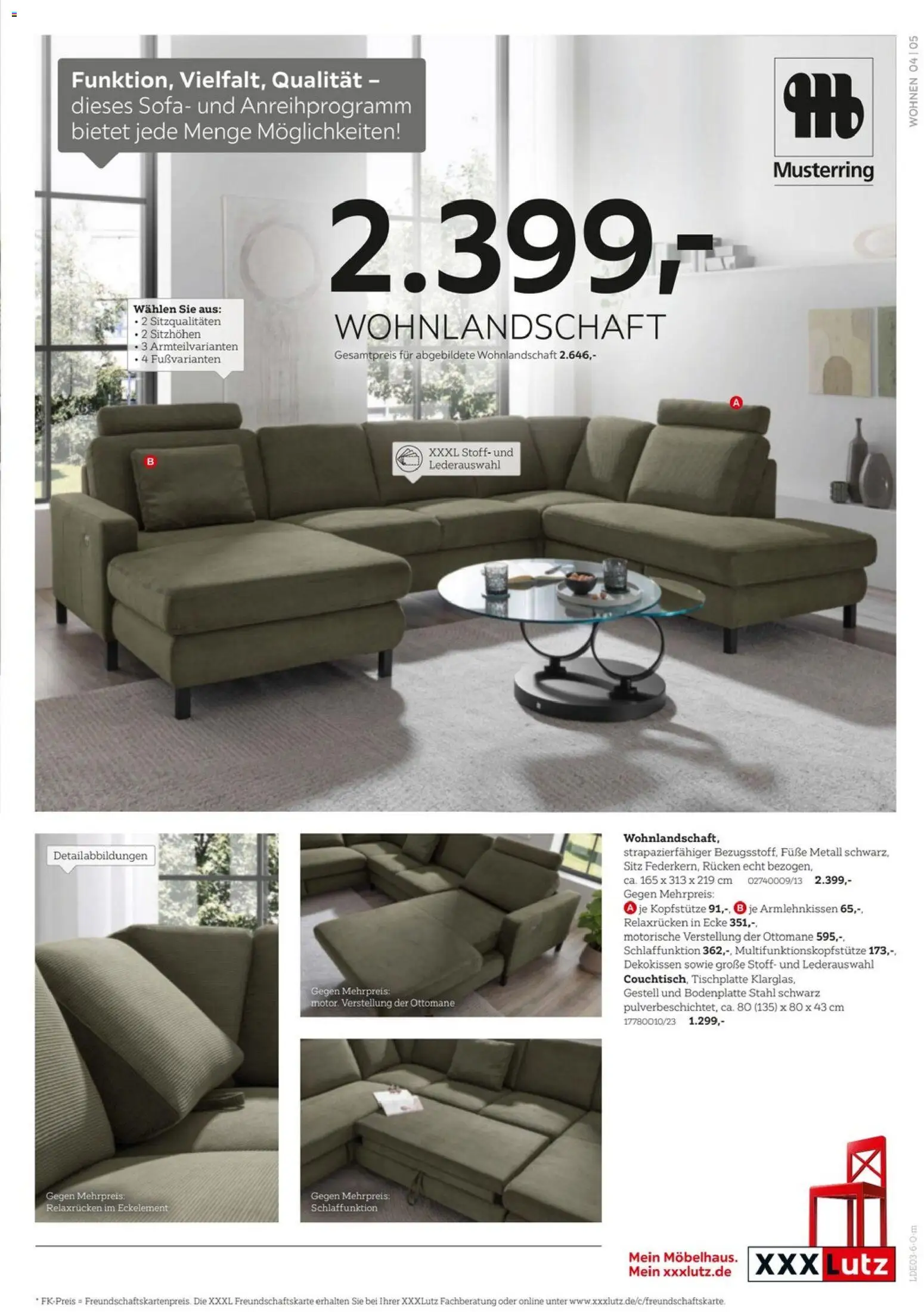 XXXL Lutz Musterring Spezial – gültig ab 15.03.2025 | Seite: 5 | Produkte: Wohnlandschaft, Sofa