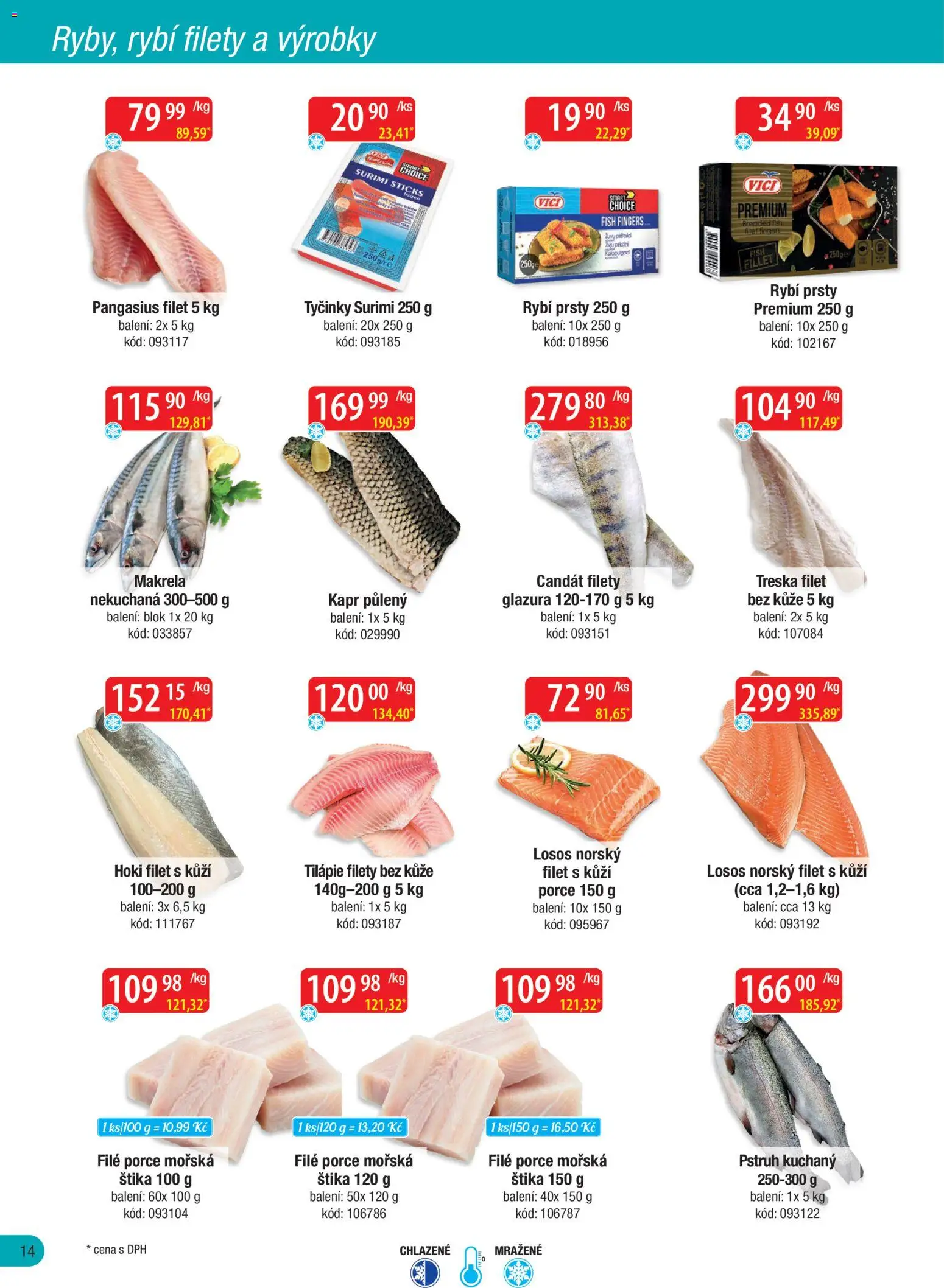 Astur & Qanto leták - Velkoobchod fresh 04/2026 od 01.04.2026 | Strana: 14 | Produkty: Candát, Surimi, Filet, File