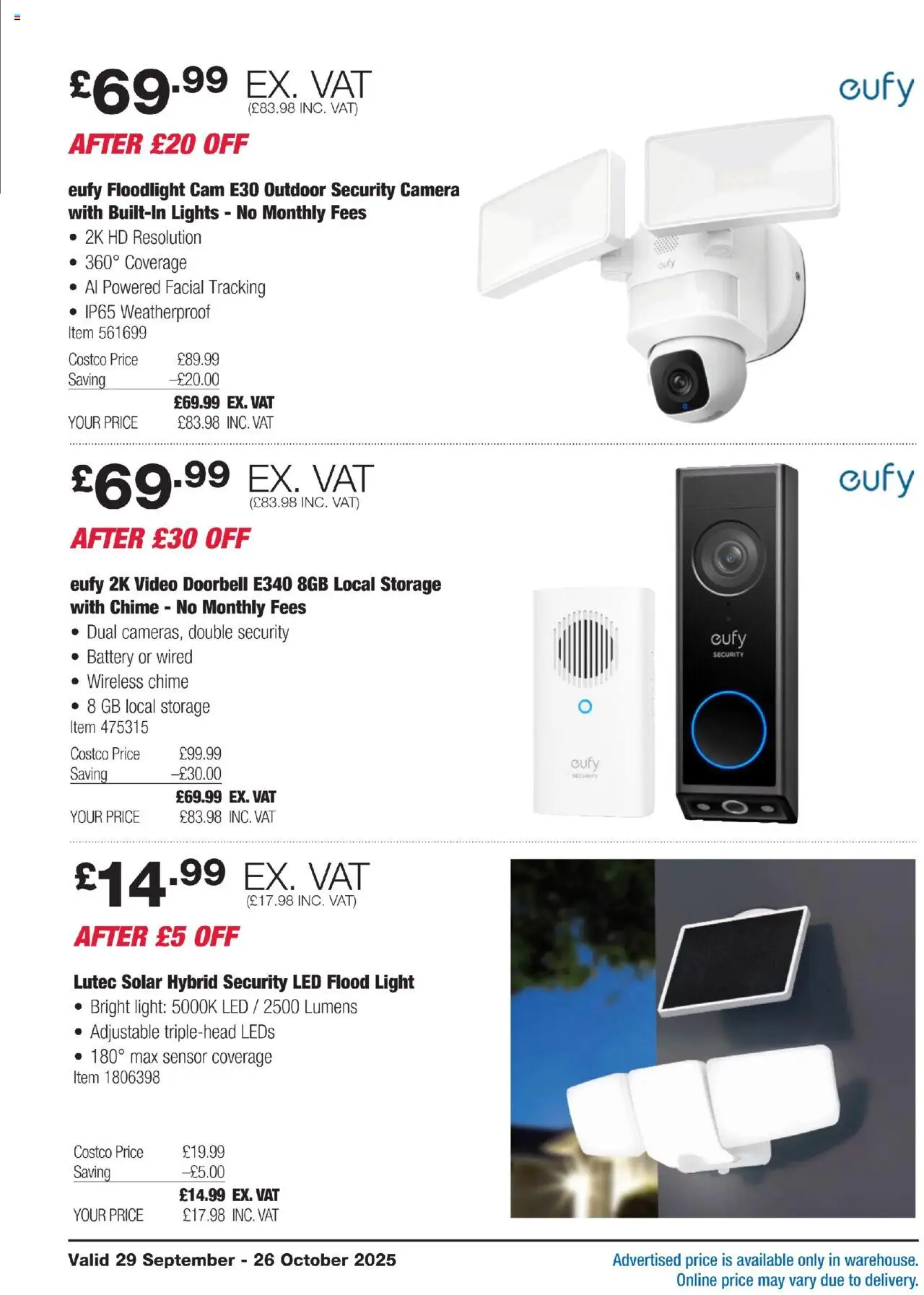 {H1} | Page: 6 | Products: Battery, Lights, Camera, Security camera