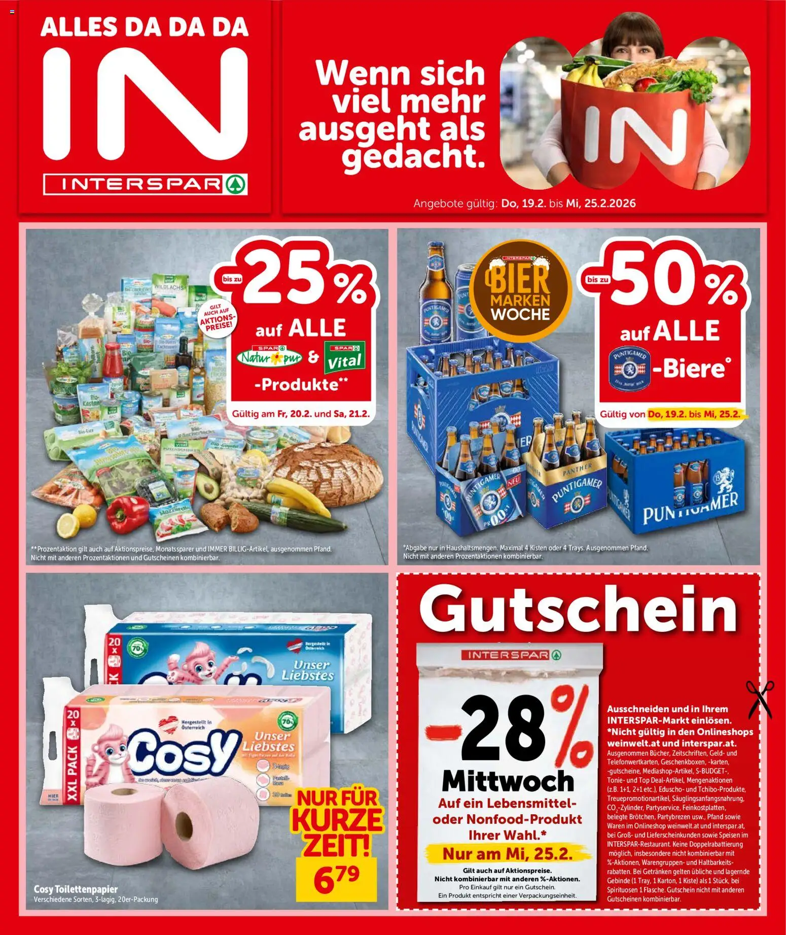 Interspar Flugblatt - Kärnten gültig ab 19.02.2026 | Seite: 1 | Produkte: Libacomb, Bier