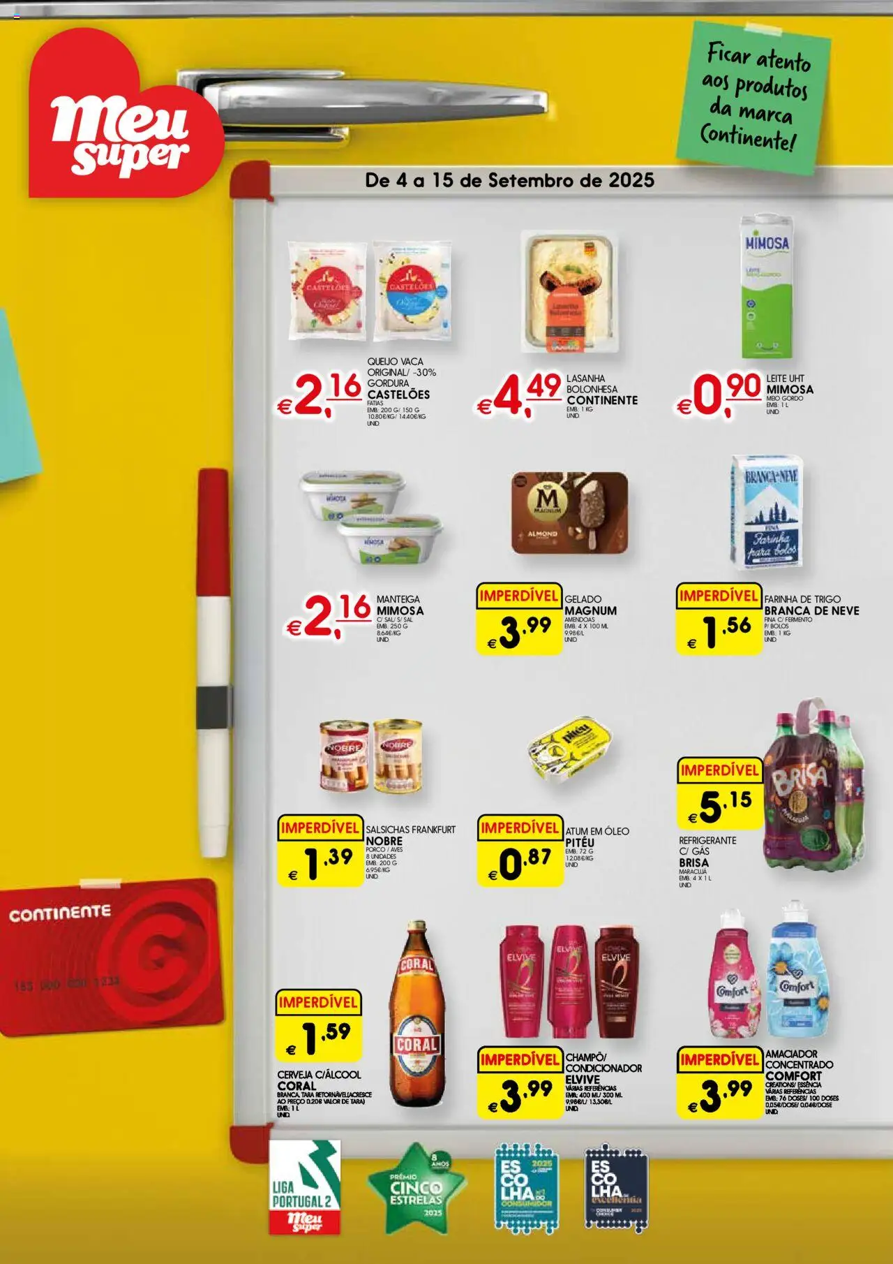 Meu Super folheto Madeira │ válido de 04.09.2025 | Página: 1 | Produtos: Refrigerante, Lasanha, Sal, Queijo