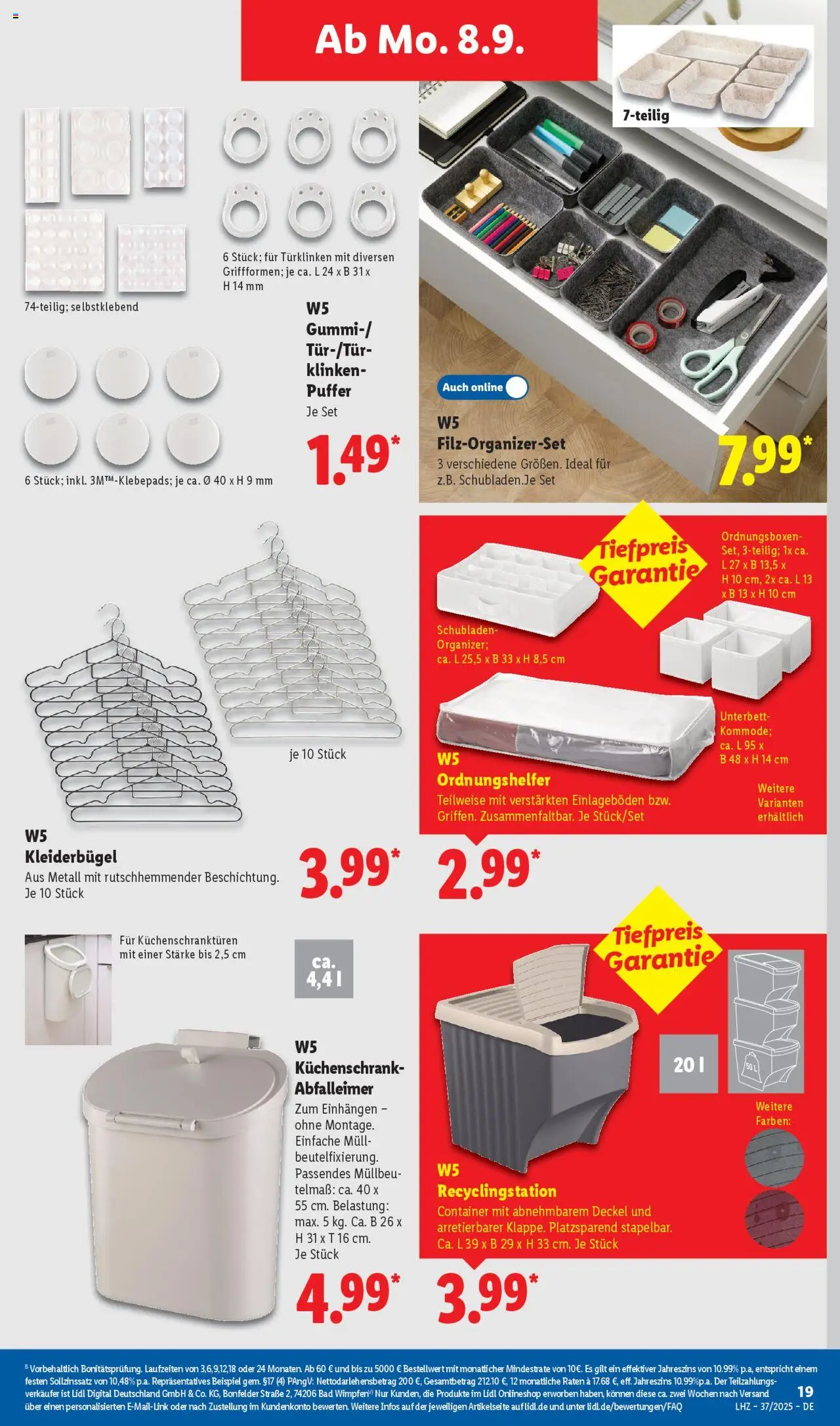 Lidl Prospekt Holzminden	 - gültig ab dem 08.09.2025 | Seite: 13 | Produkte: Bad, Kleiderbügel, Abfalleimer