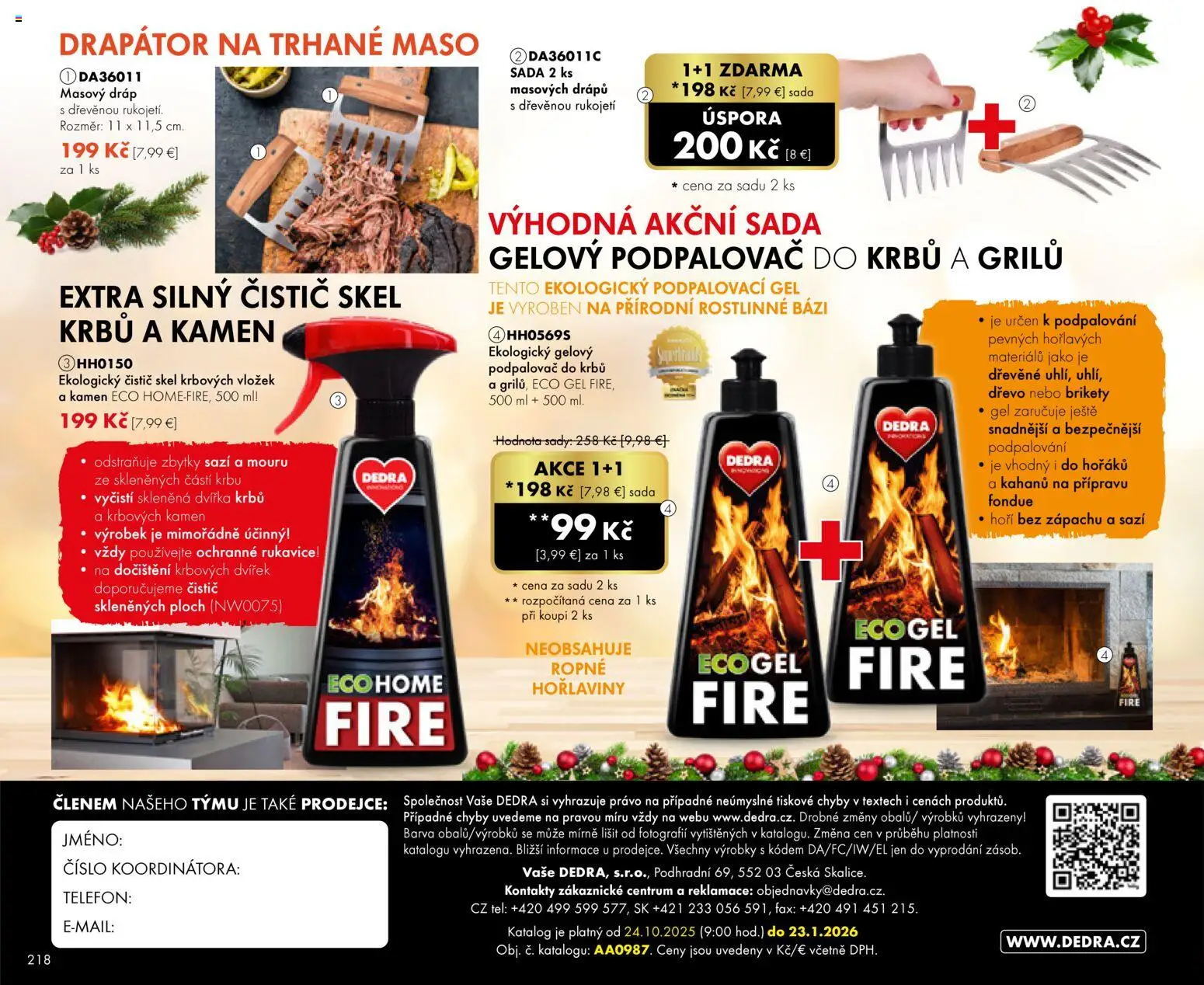 Nové Dedra akcie – leták je platný od 01.11.2025 | Strana: 118 | Produkty: Telefón, Rukavice, Brikety