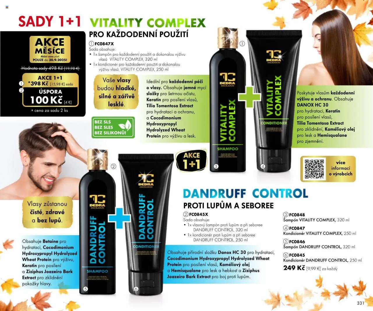 Dedra Katalog september 2025 │ platný od 01.09.2025 | Strana: 22 | Produkty: Olej, Protein, Šampón, Kondicionér