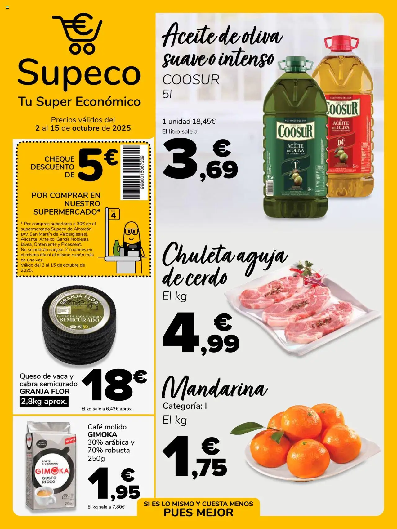 Supeco - Supeco, tu super económico │ válido desde el 02.10.2025 | Página: 1 | Productos: Queso de vaca, Queso, Cerdo, Aceite de oliva